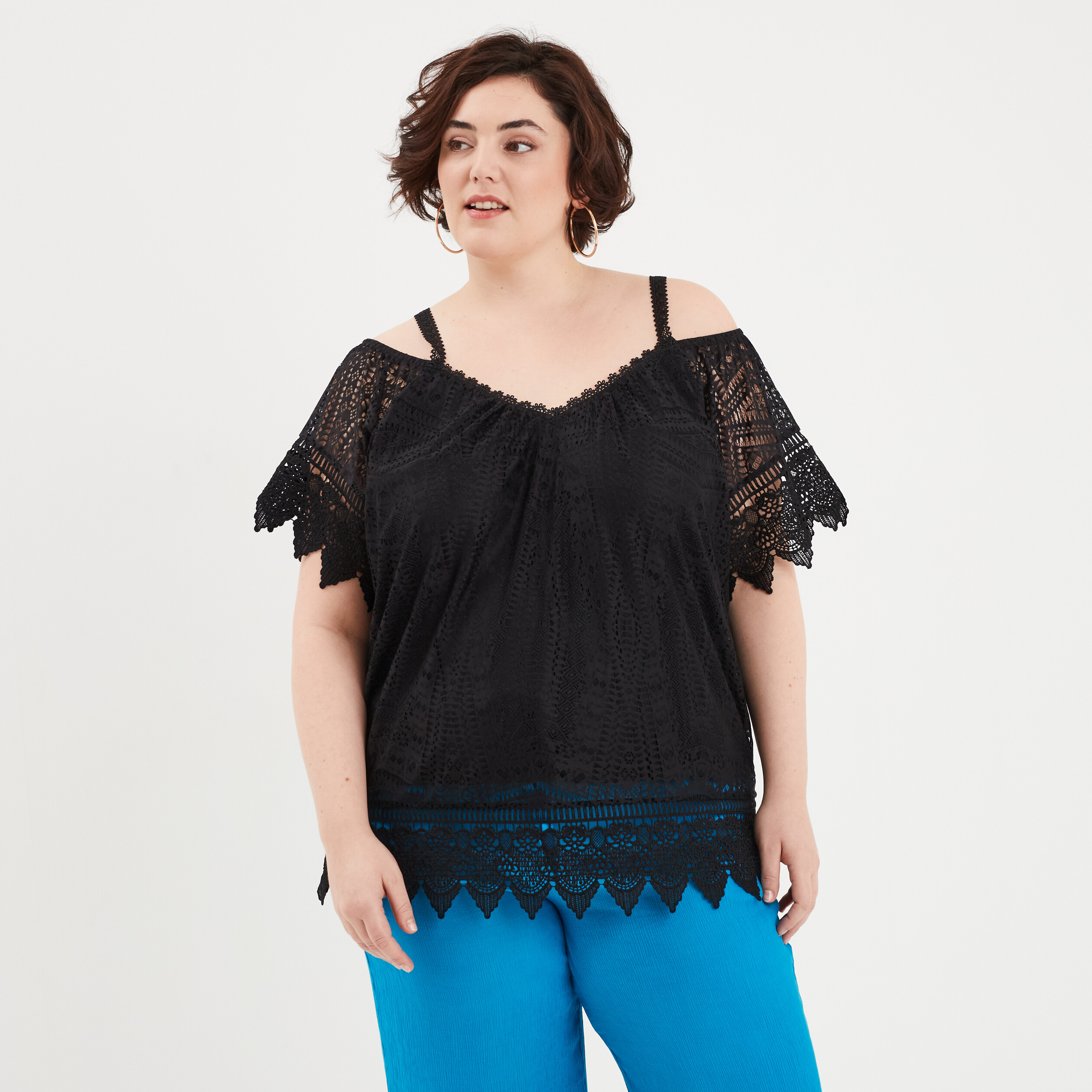 t shirt manches courtes noir femmegt T-shirt manches courtes noir femme grande taille