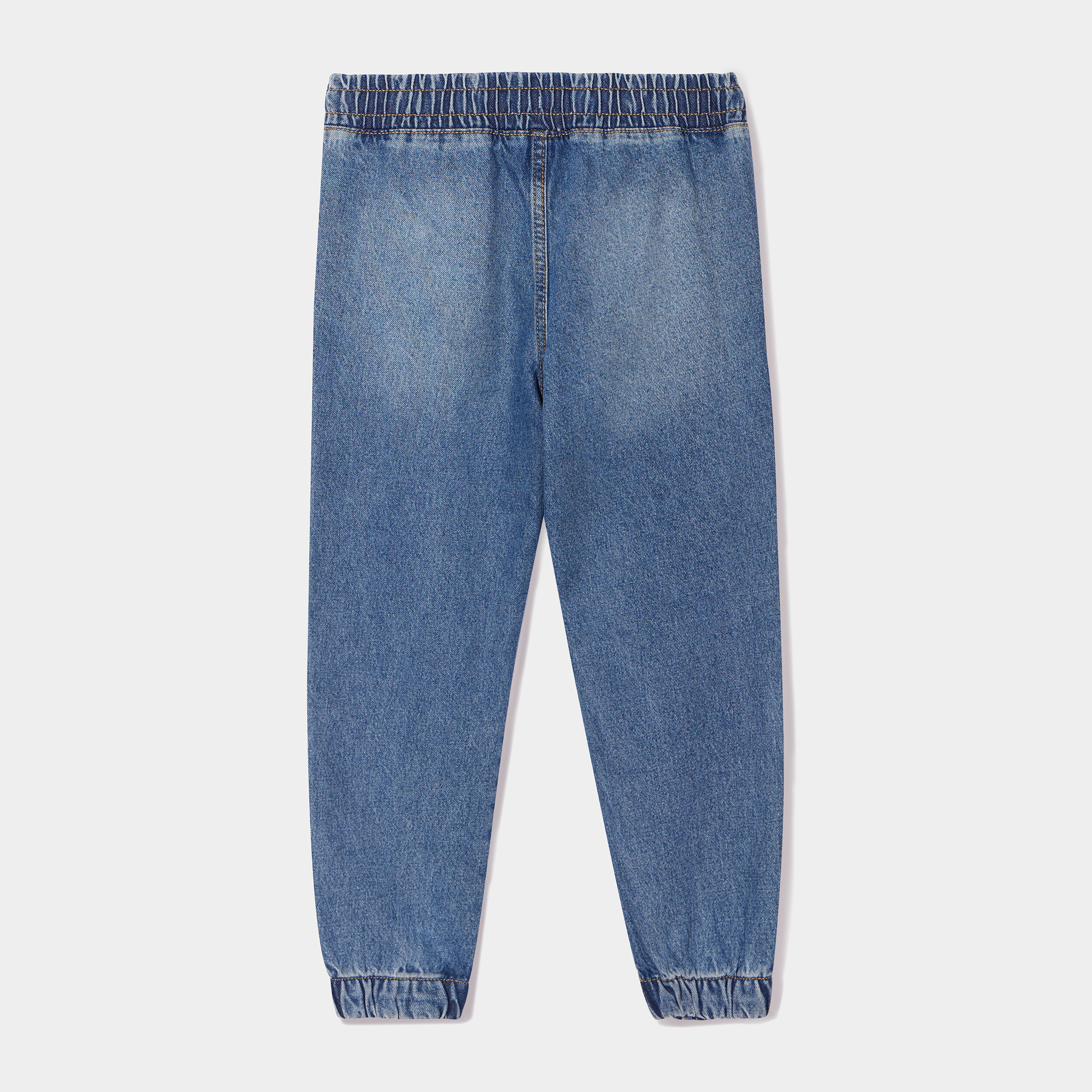 jeans jogger regular taille elastiquee denim stone garcon Jeans jogger regular taille élastiquée denim stone garçon