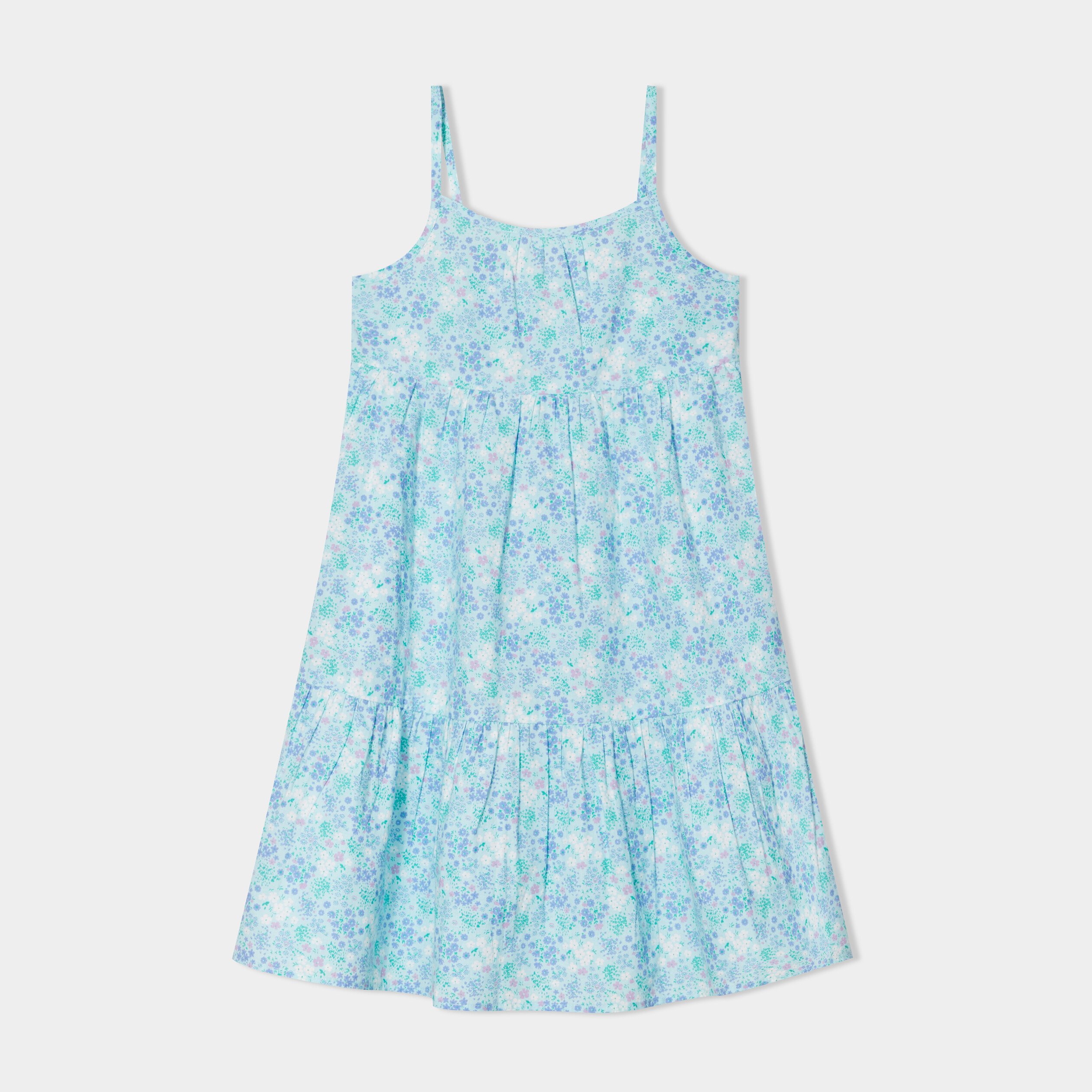 robe courte a bretelles fines bleu clair fille Robe courte à bretelles fines bleu clair fille