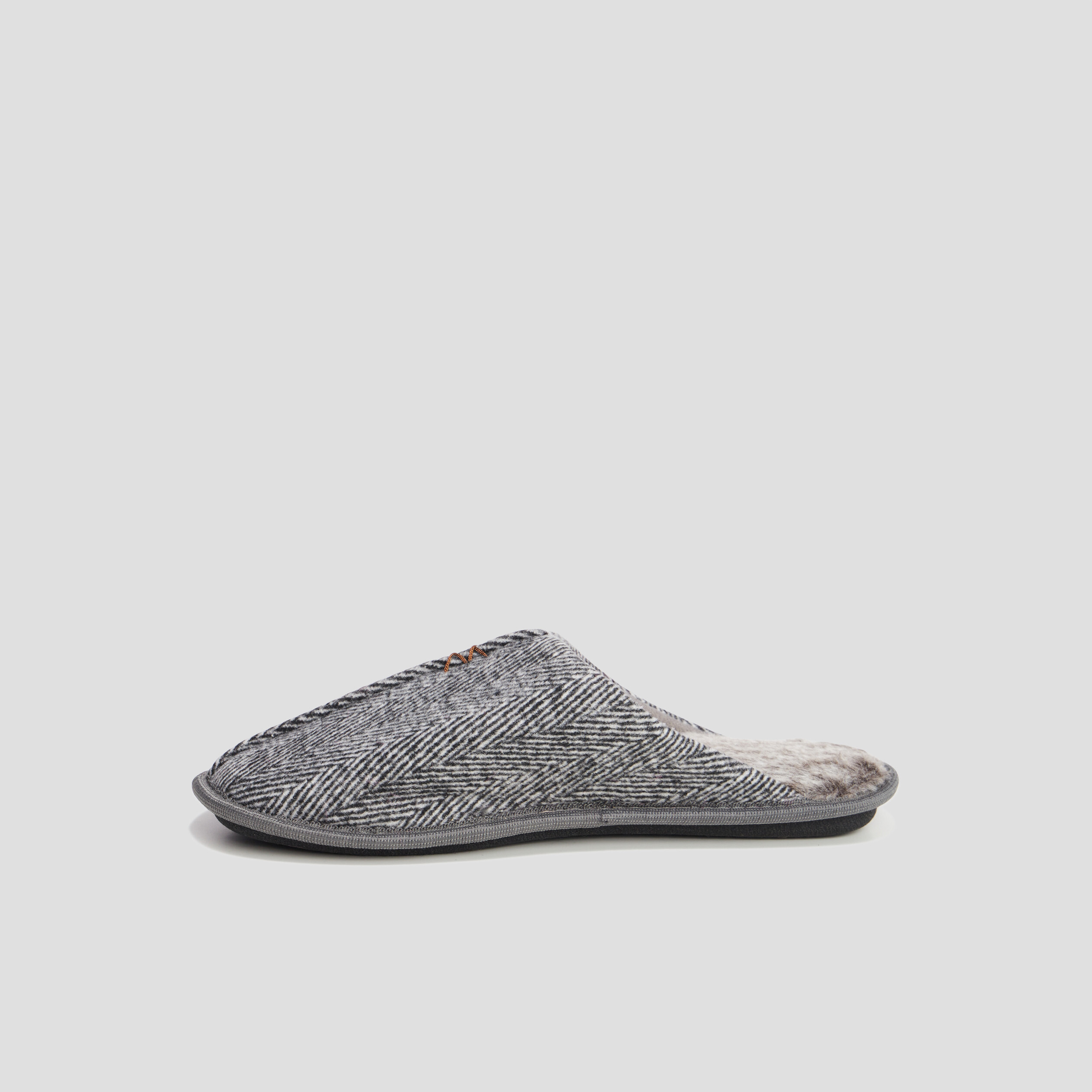 chaussons mules interieur fourre gris homme Chaussons mules intérieur fourré gris homme