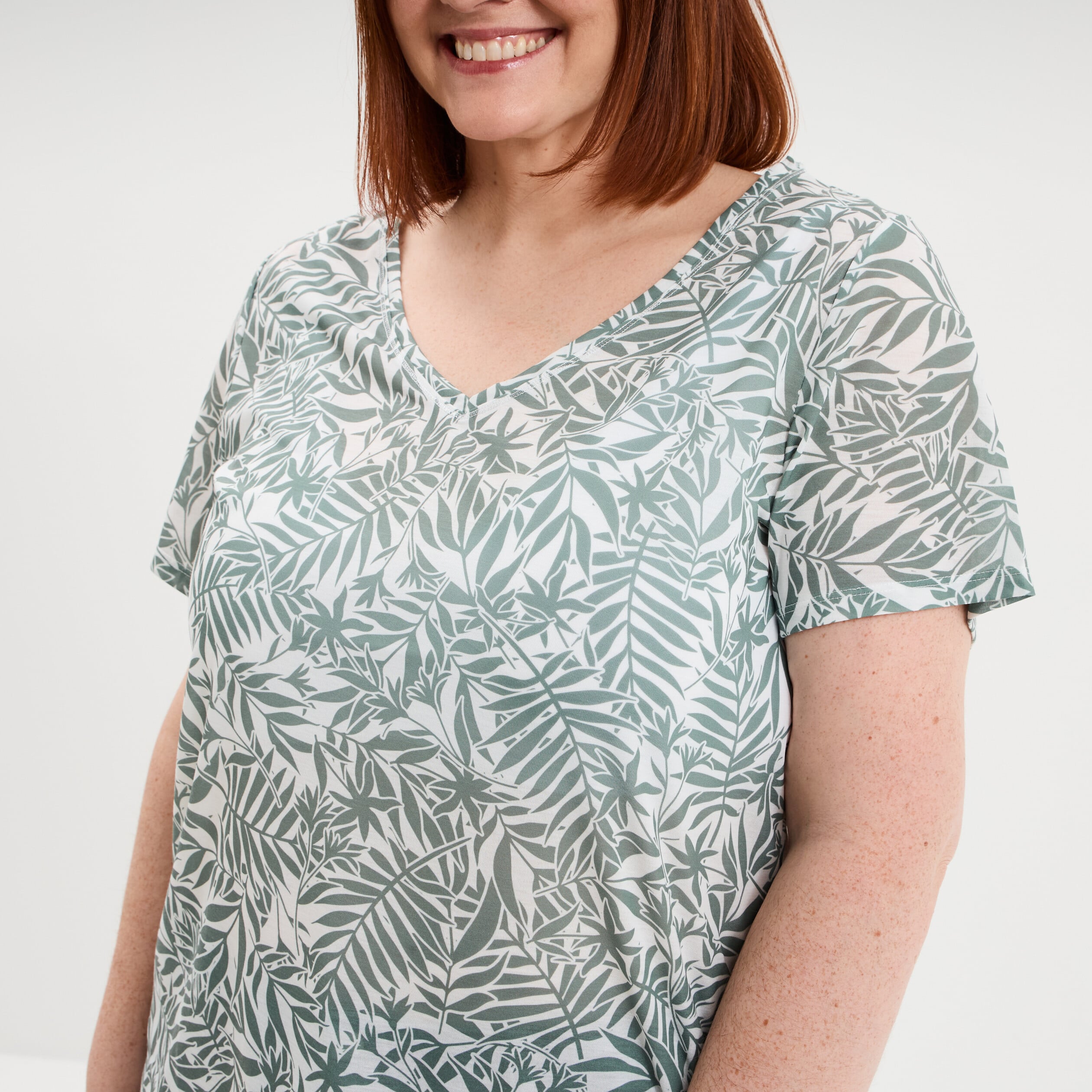 T-shirt manches courtes ecru femme grande taille
