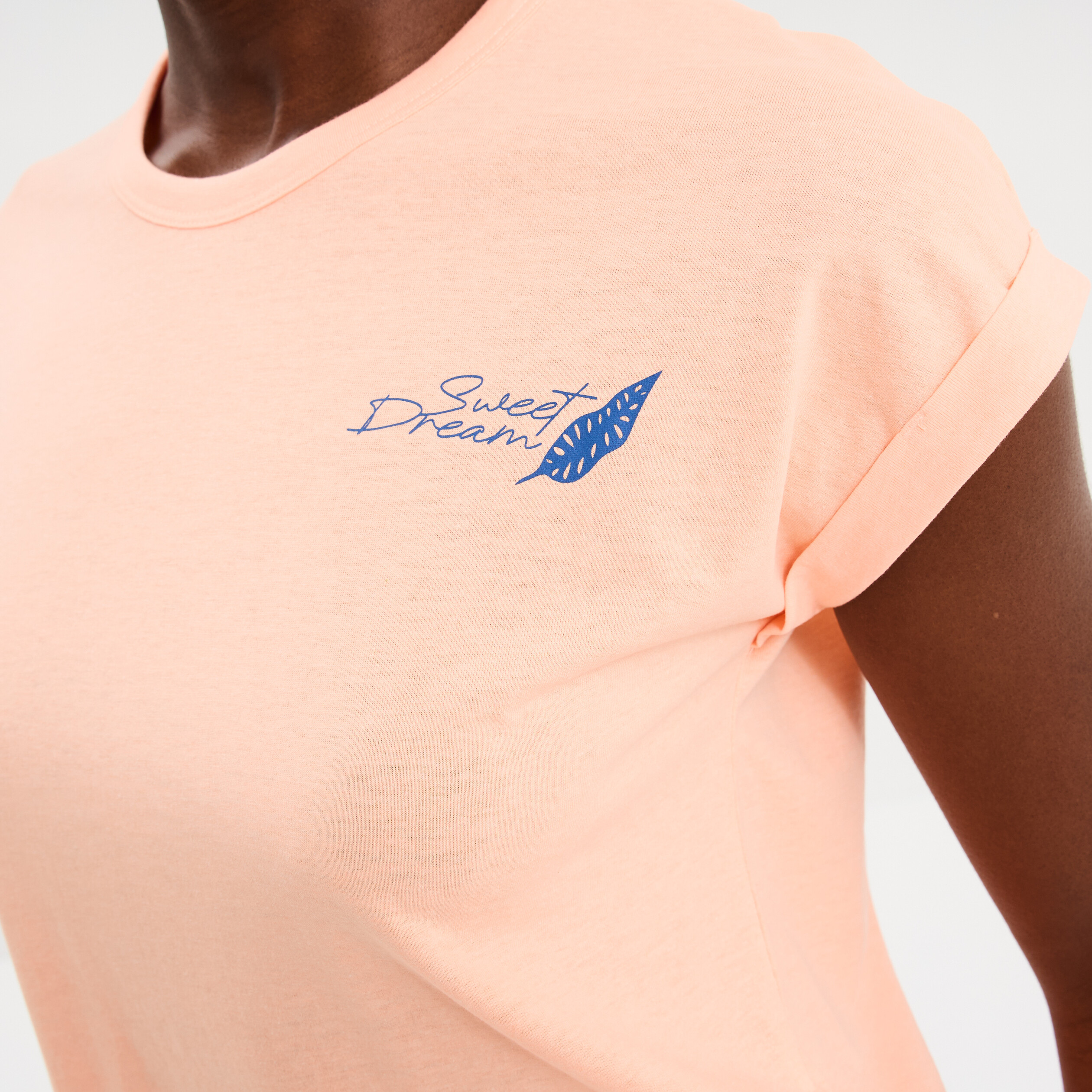 Ensemble pyjama t-shirt et pantalon blanc femme