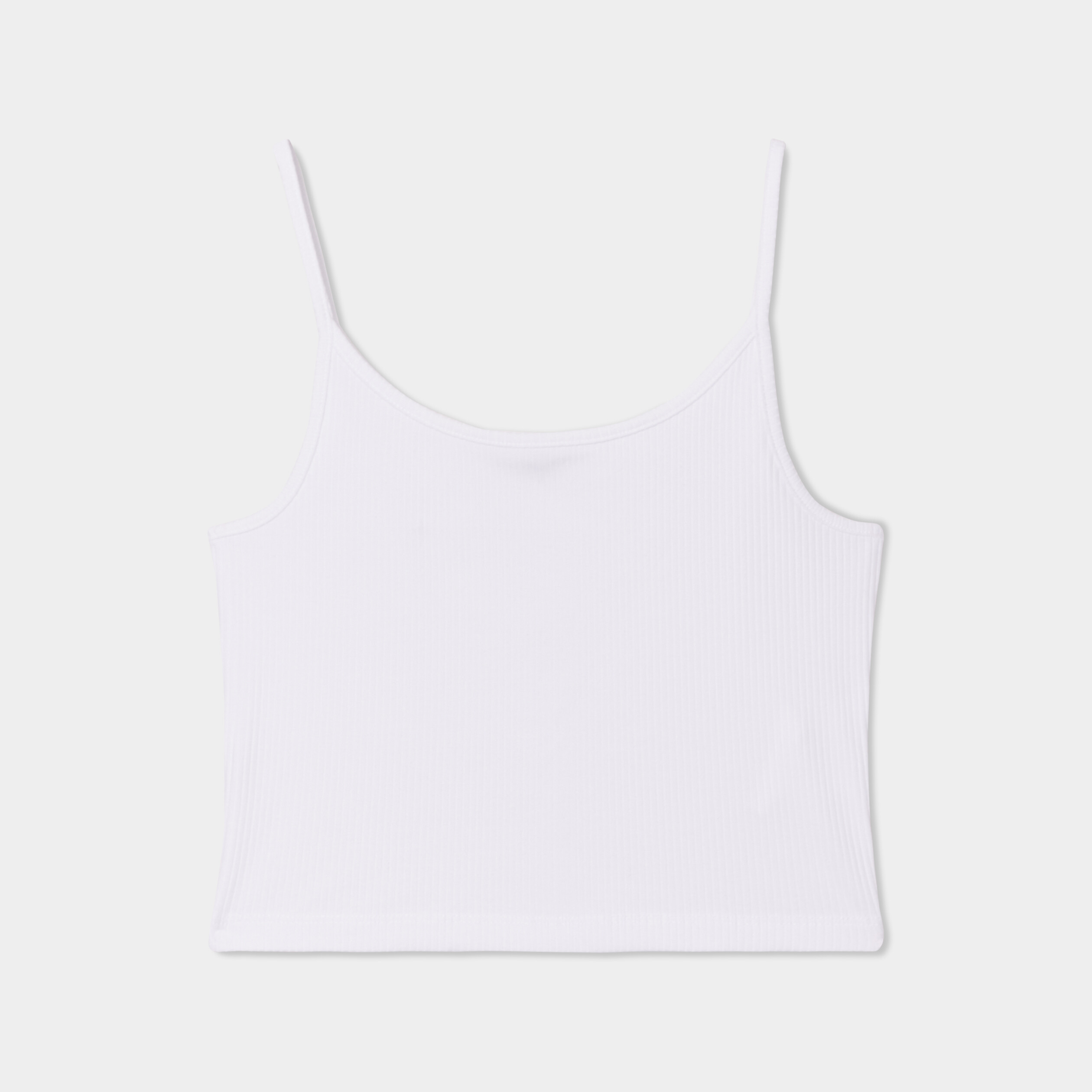 debardeur cropped cotele blanc femme Débardeur cropped côtelé blanc femme