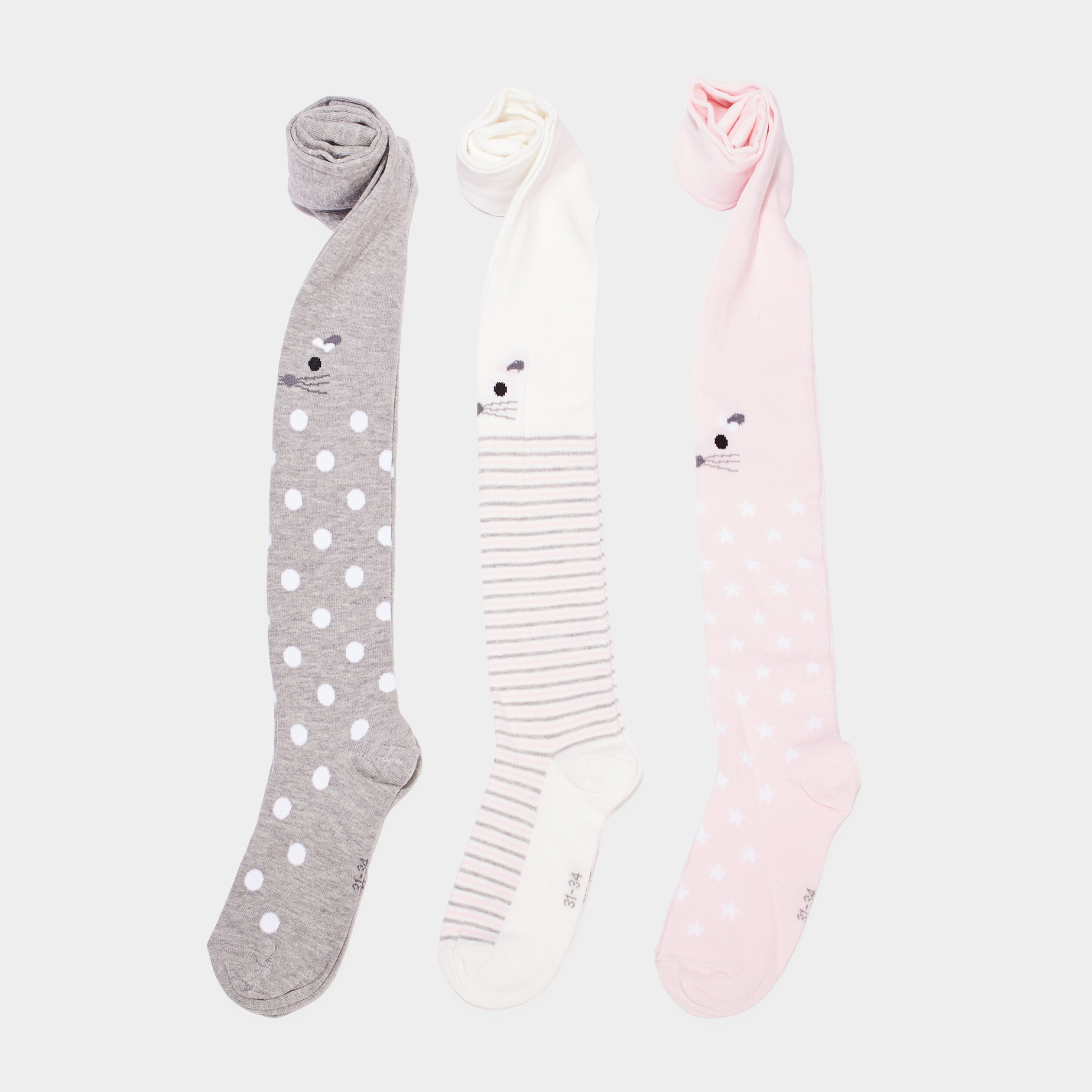 lot 3 collants multicolore fille Lot 3 collants multicolore fille