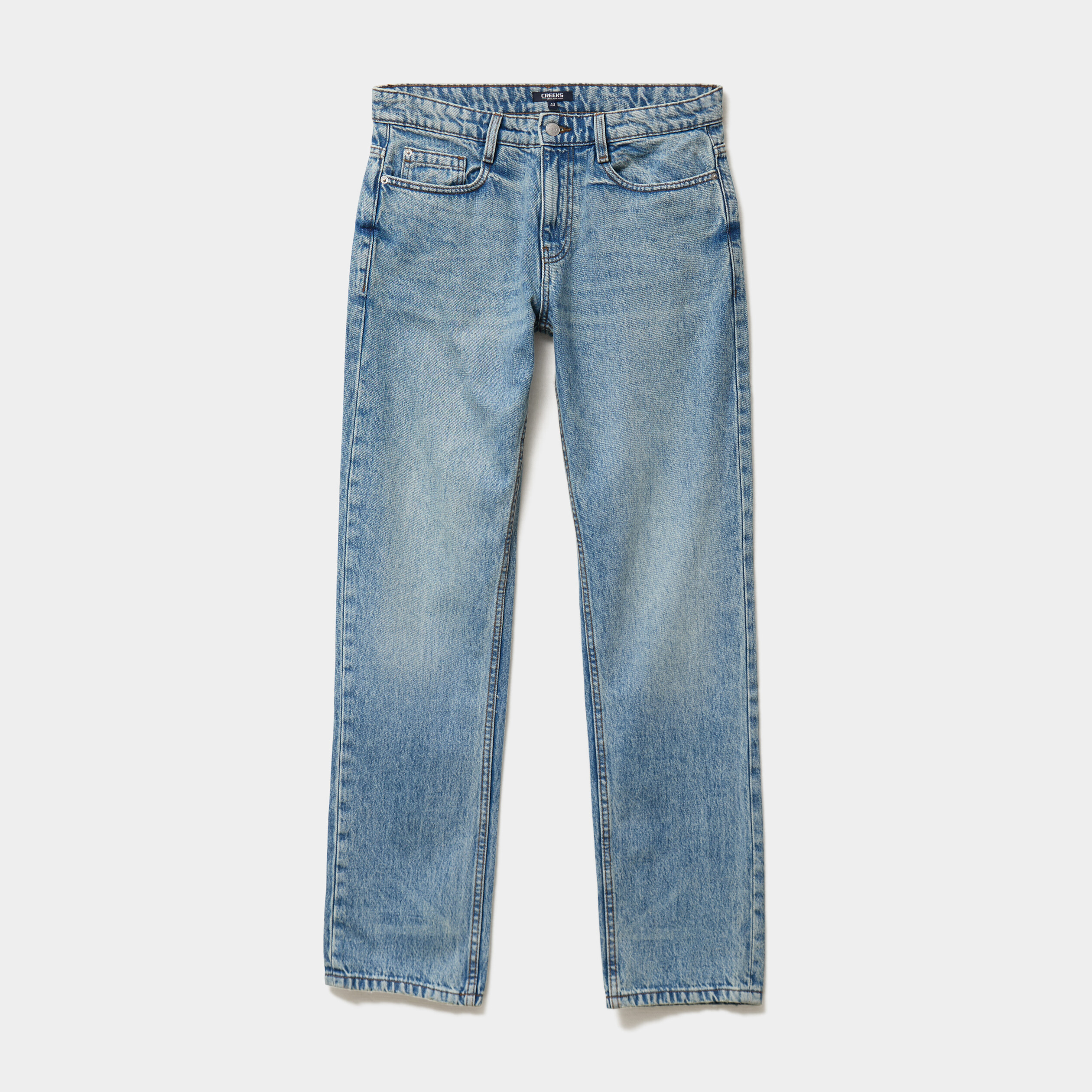 jeans regular 5 poches coton denim double stone homme Jeans regular 5 poches coton denim double stone homme