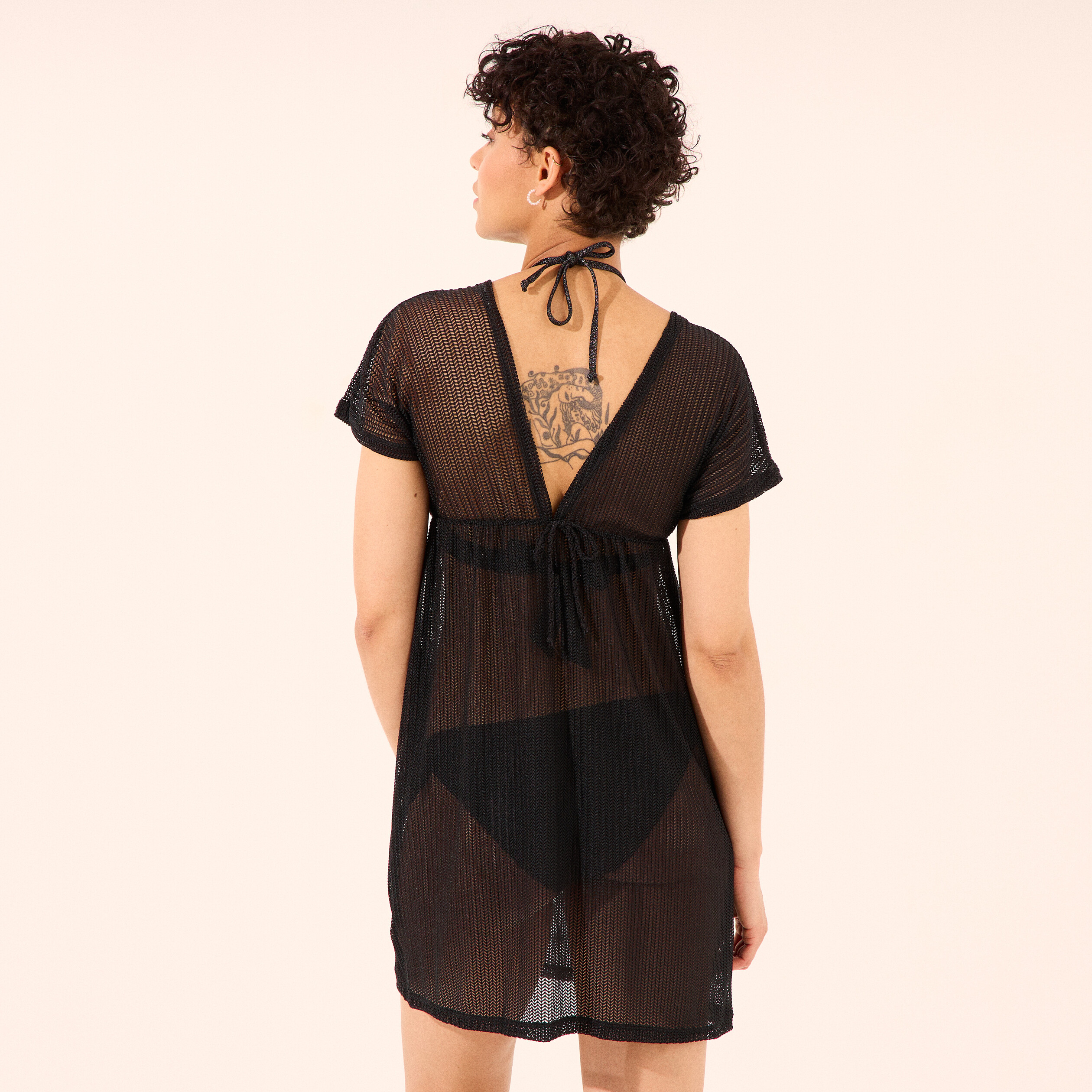 robe de plage ajouree noir femme Robe de plage ajourée noir femme