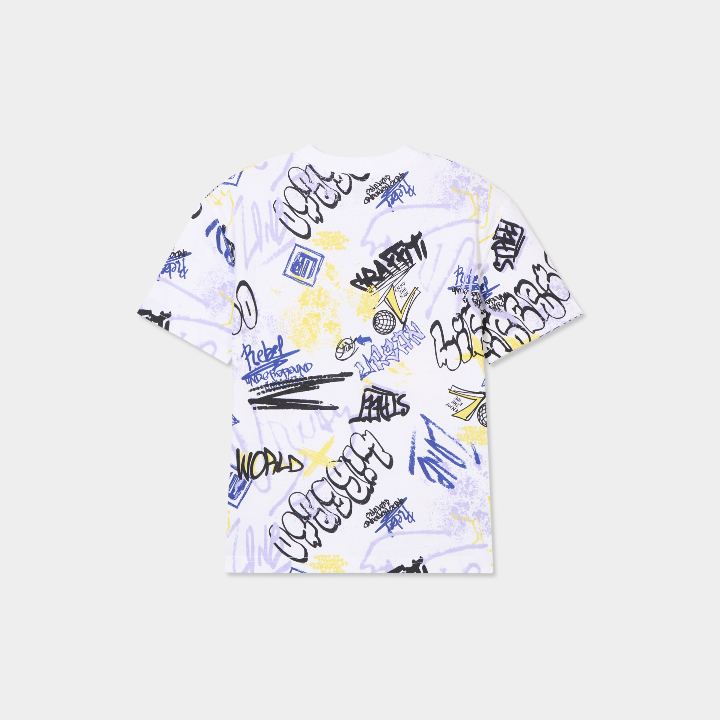 t shirt col rond manches courtes liberto blanc garcon T-shirt col rond manches courtes Liberto blanc garçon