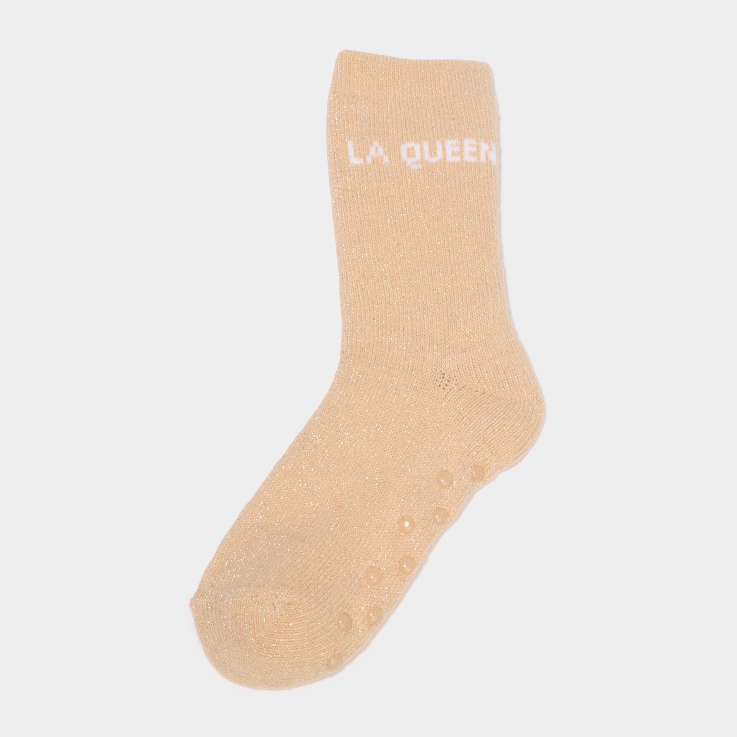 Chaussettes d'int&eacute;rieur La queen jaune or femme