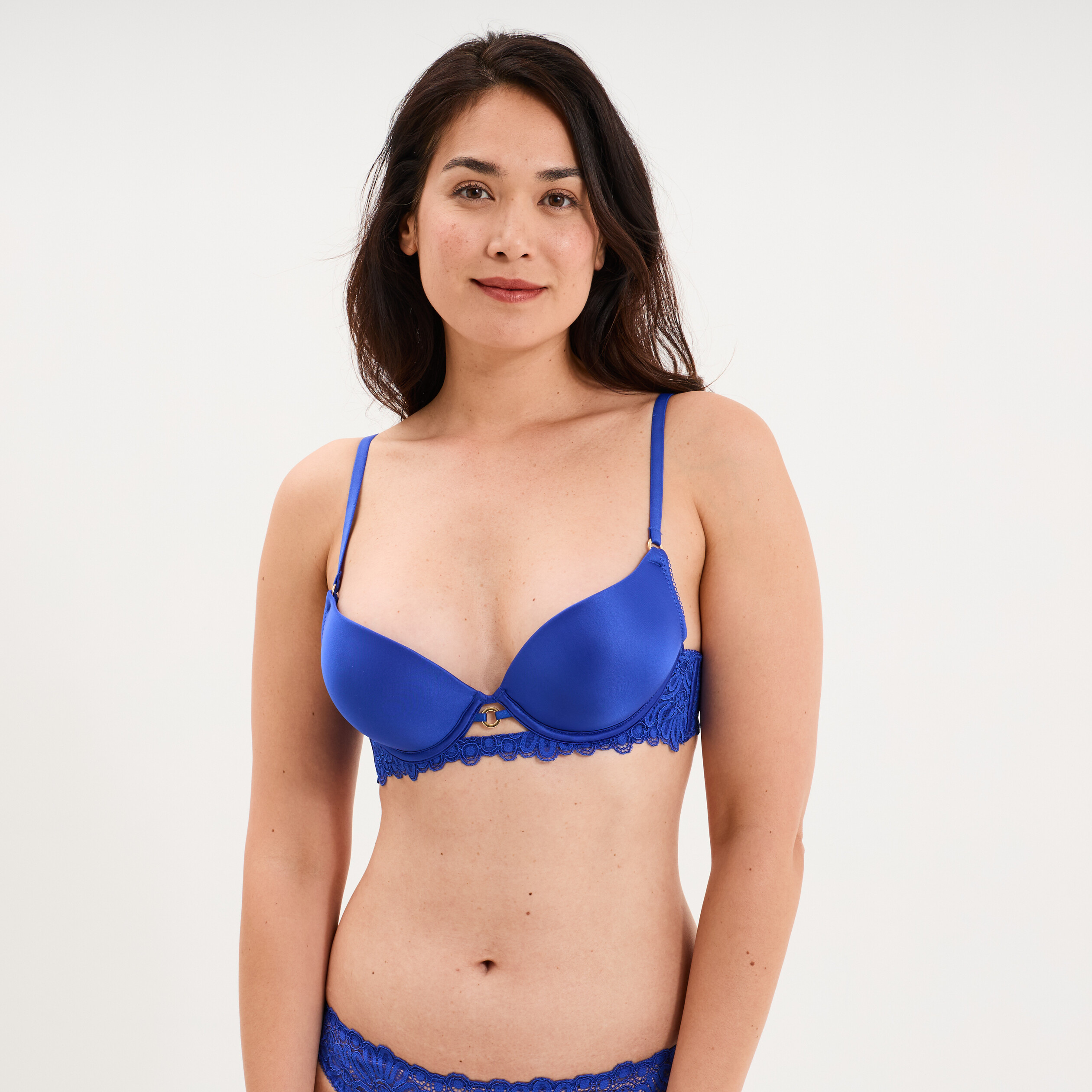 Soutien-gorge maxi push-up padd&eacute; bleu electrique femme