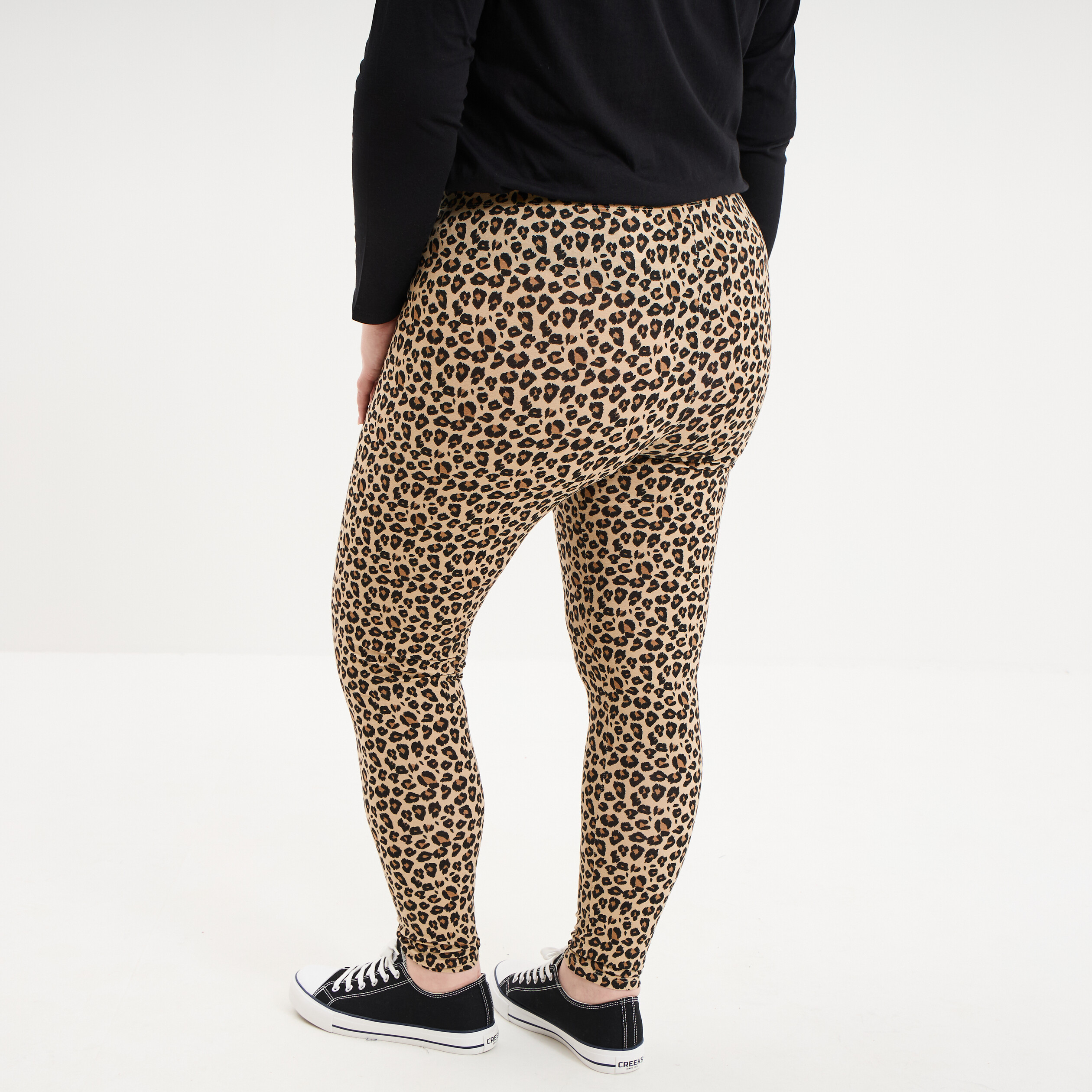 Legging en coton sable femme grande taille