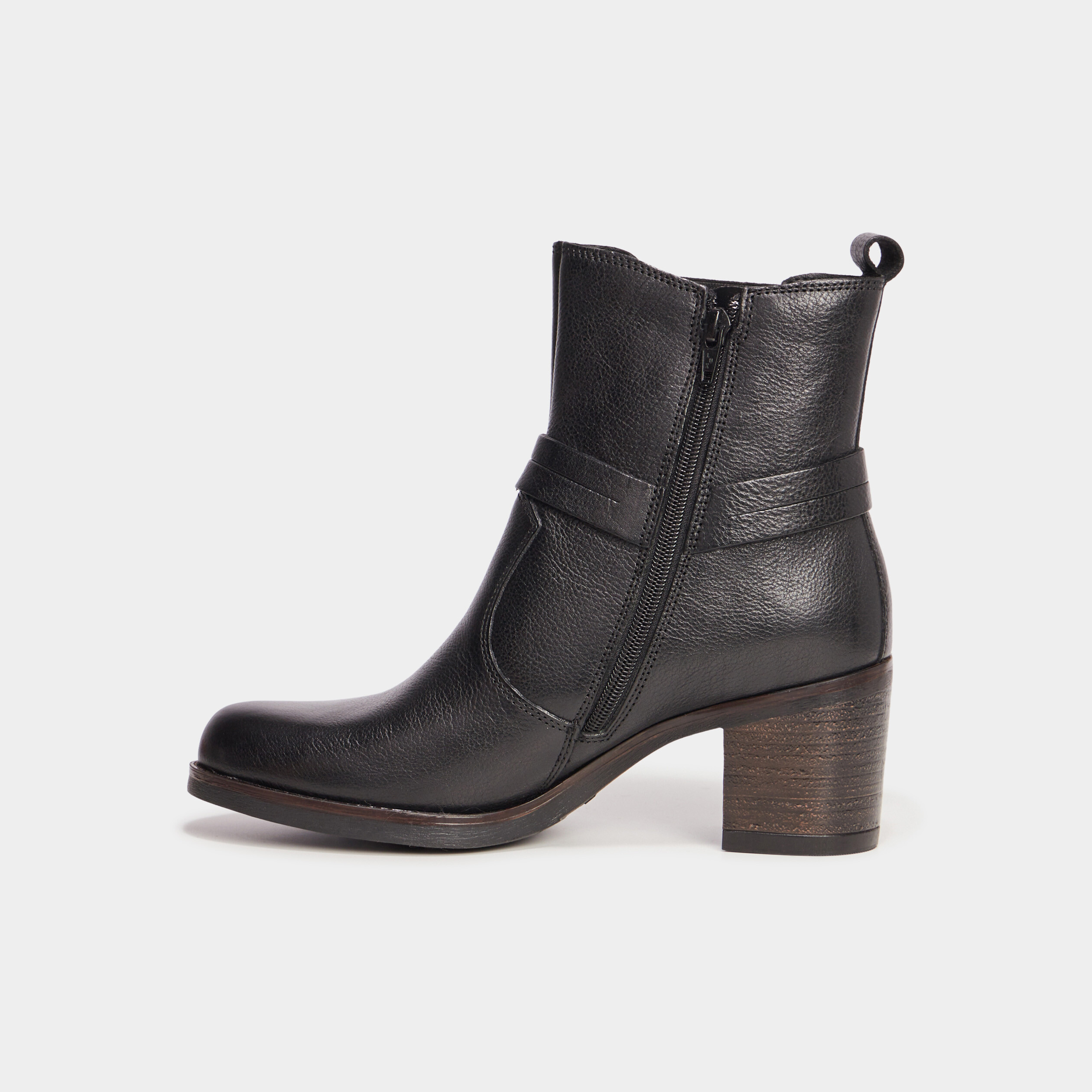 bottines chelsea a talons et boucles noir femme Bottines chelsea à talons et boucles noir femme