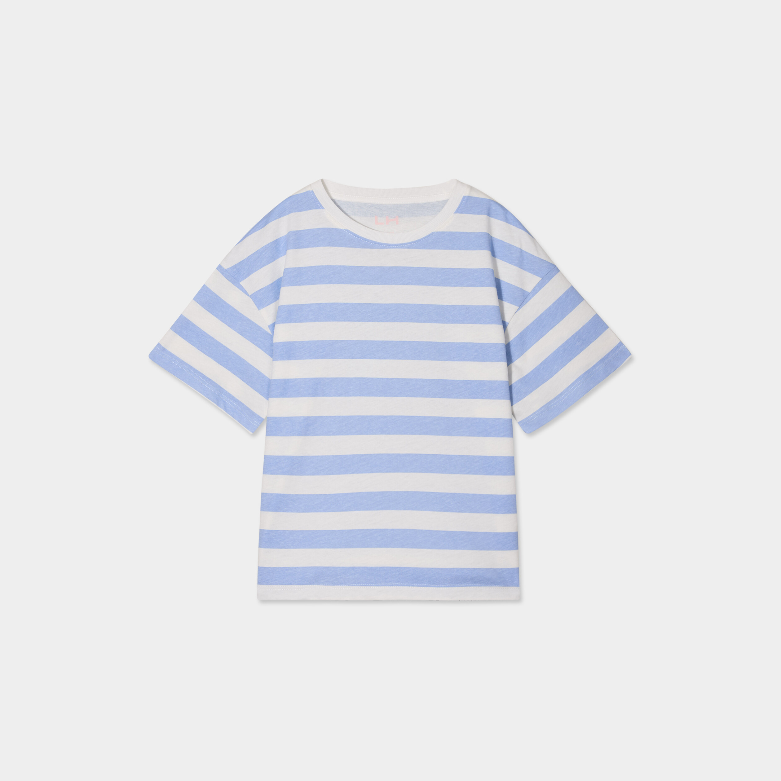 T-shirt col rond manches courtes coton ecru fille