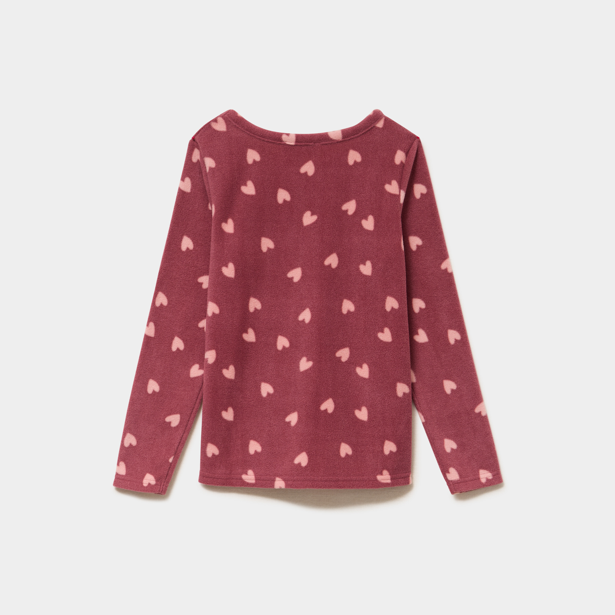 Ensemble pyjama 2 pi&egrave;ces micro polaire rose framboise fille