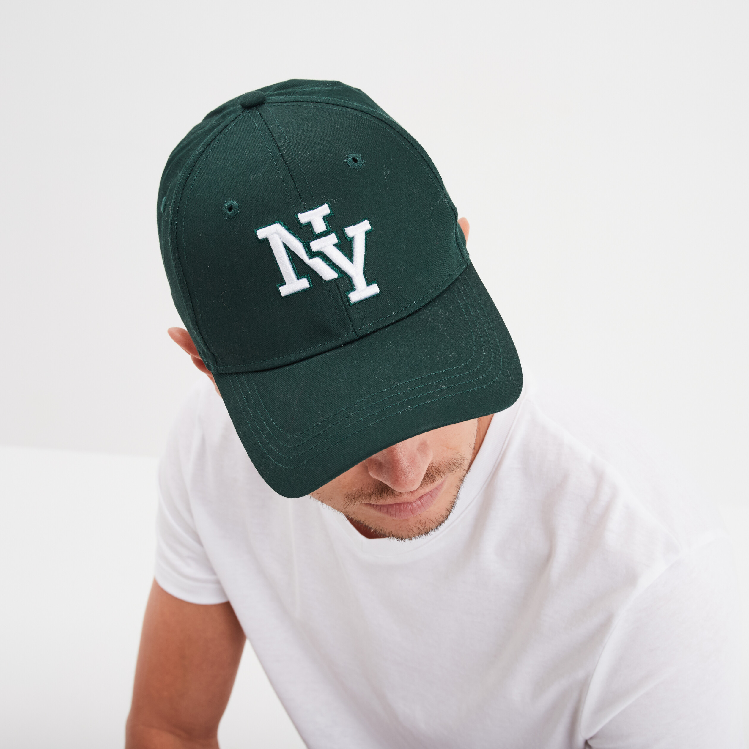 Casquette ajustable coton vert fonc&eacute; homme