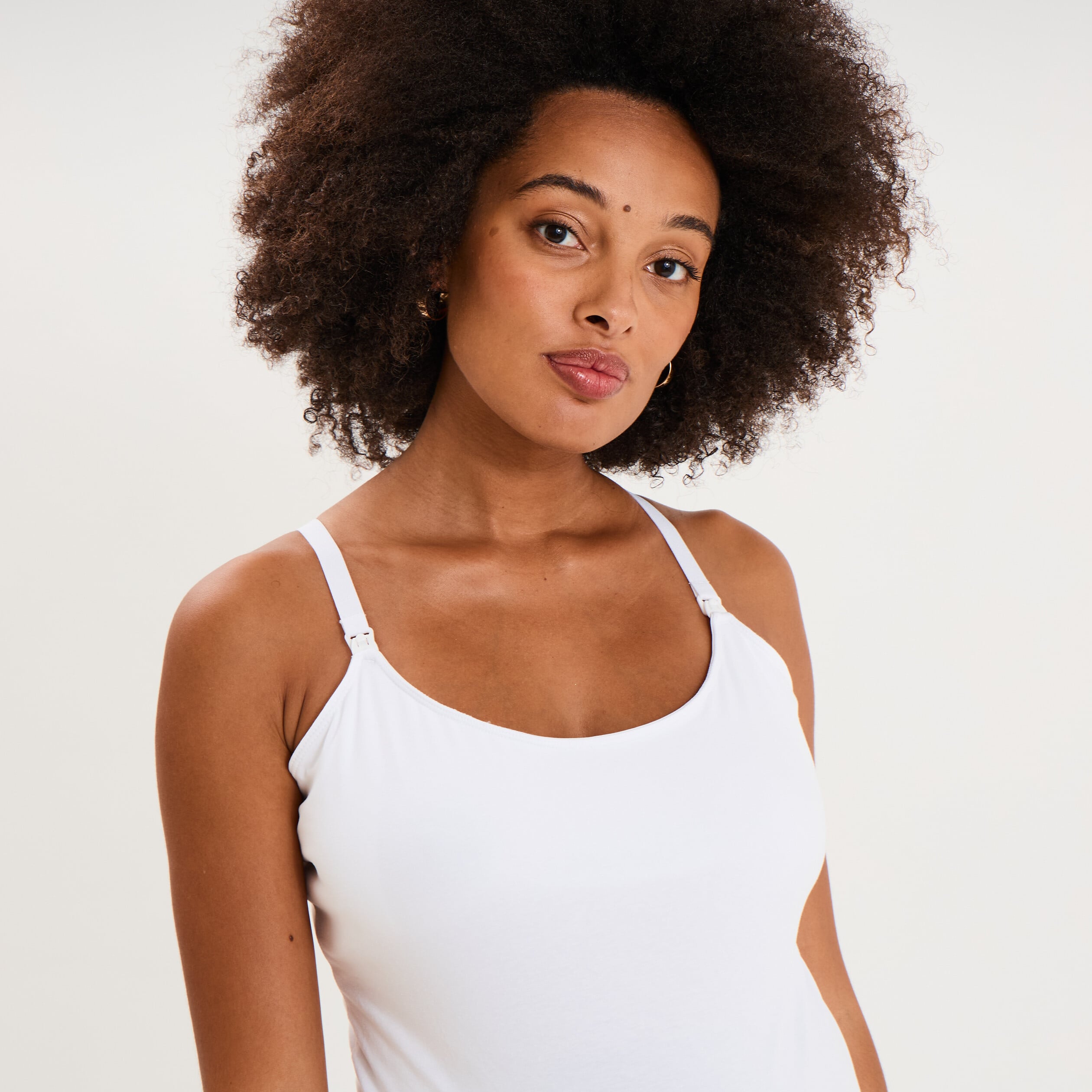 D&eacute;bardeur allaitement brassi&egrave;re int&eacute;gr&eacute;e blanc femme maternit&eacute;