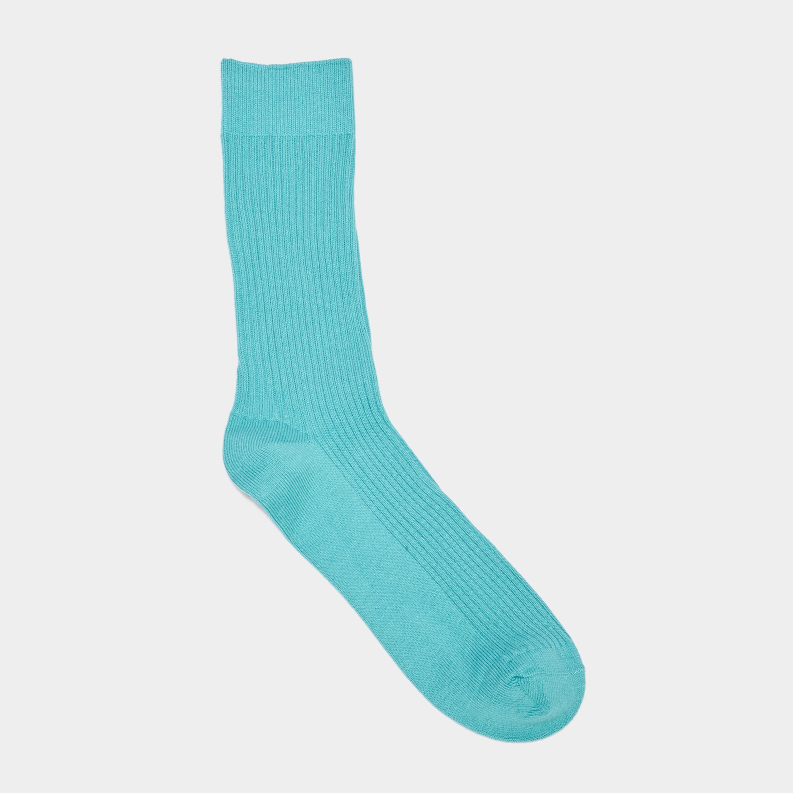 lot 2 paires chaussettes cotelees bleu turquoise homme Lot 2 paires chaussettes côtelées bleu turquoise homme