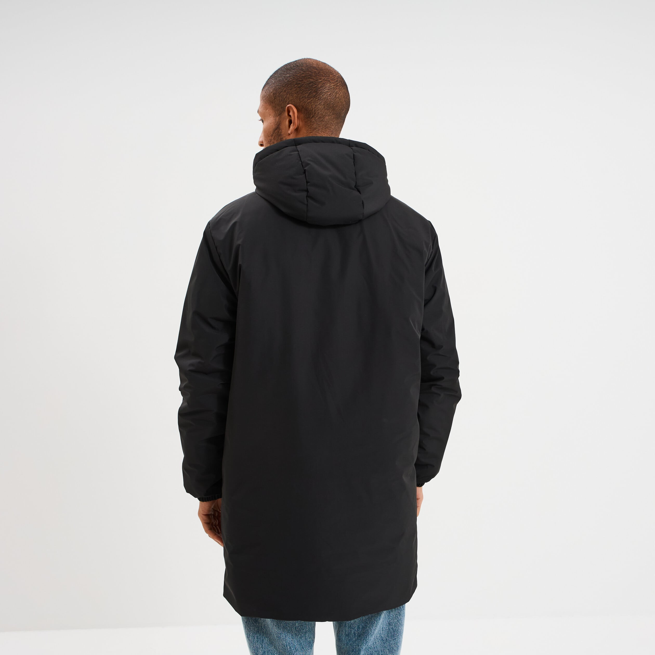 Parka d&eacute;perlante doubl&eacute;e &agrave; capuche noir homme