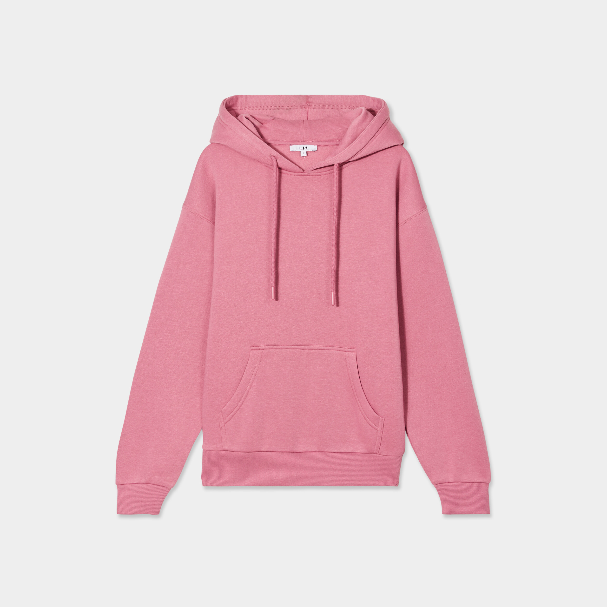 Sweat hoodie molleton a capuche vieux rose femme