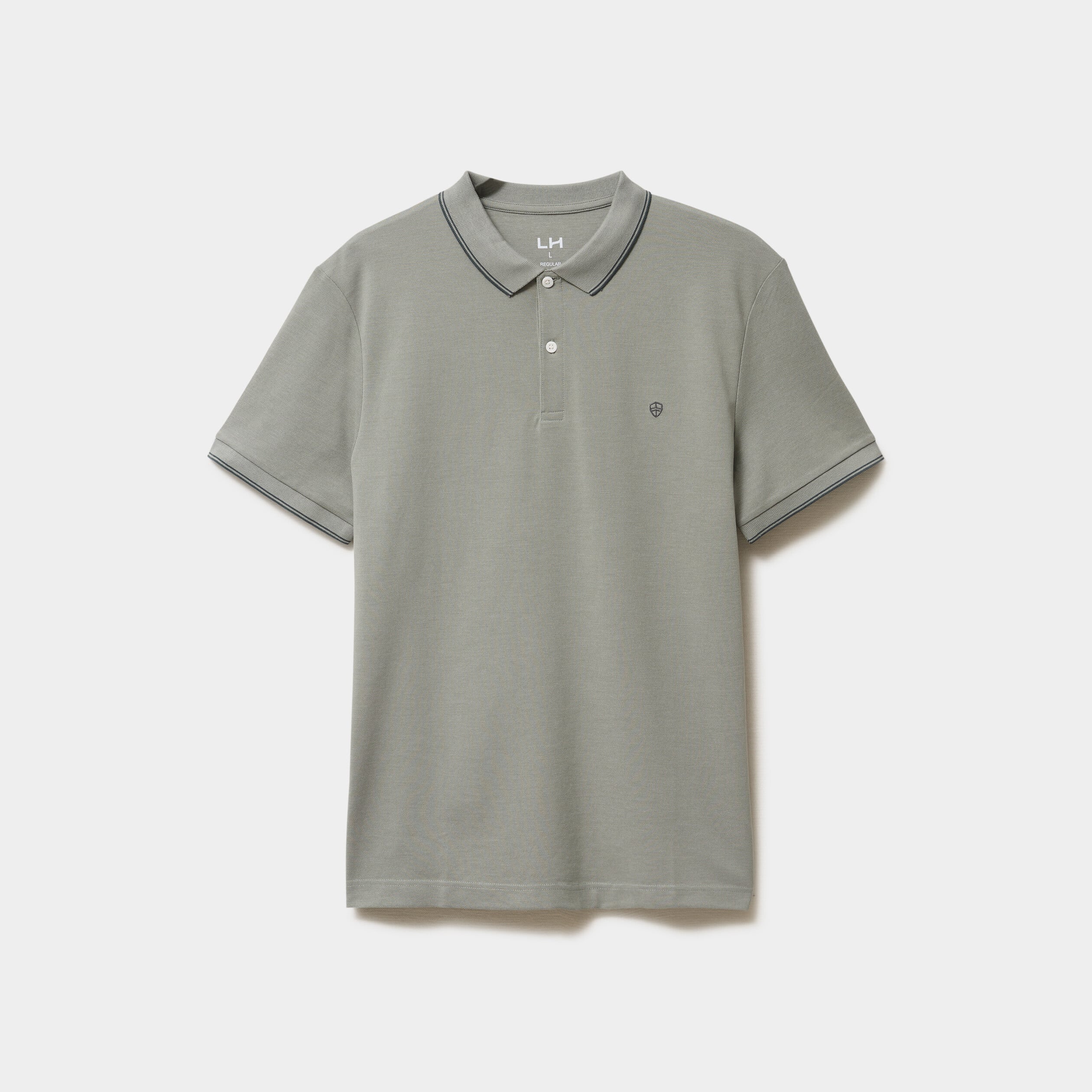 Polo piqu&eacute; coton manches courtes vert homme