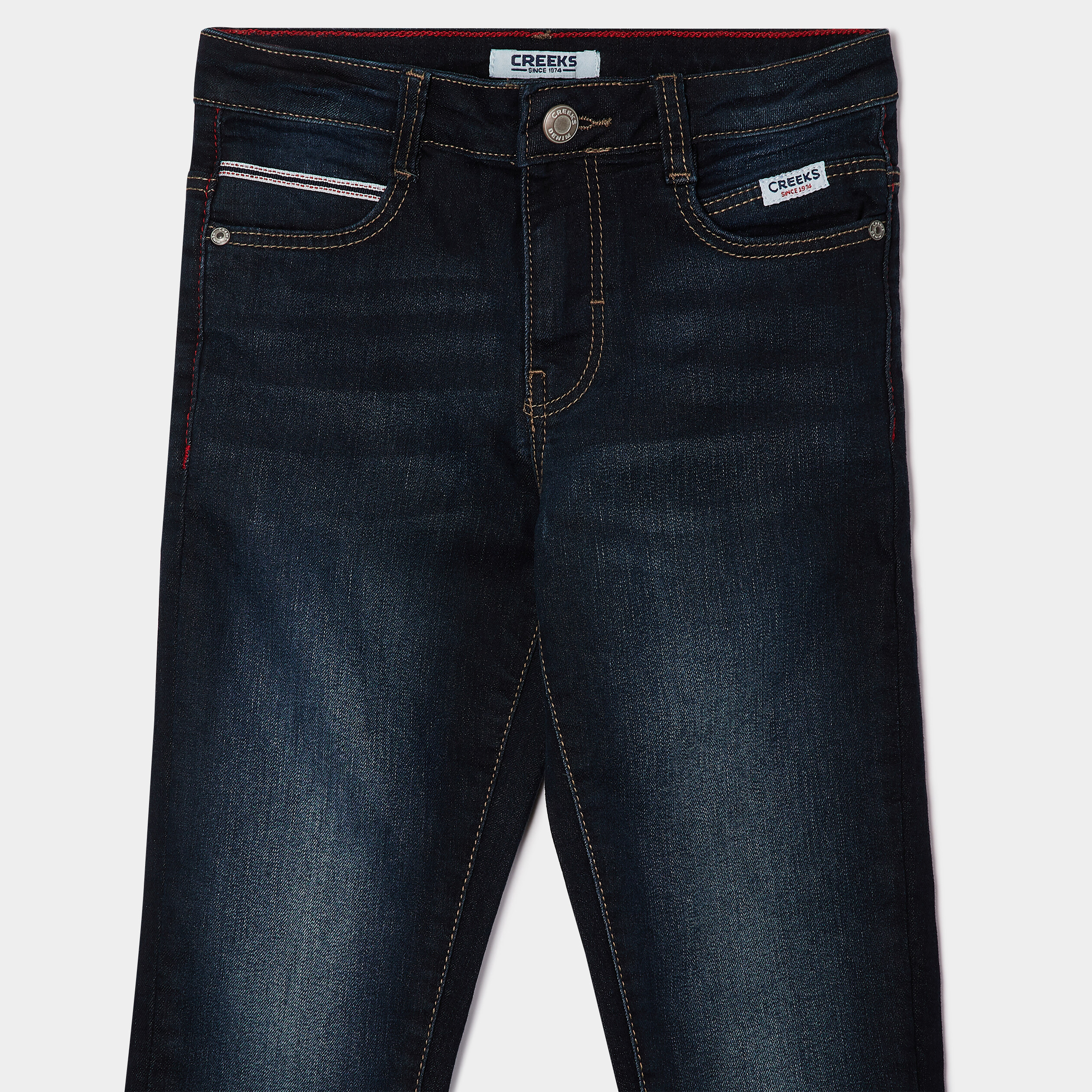 Jeans skinny taille ajustable denim brut gar&ccedil;on