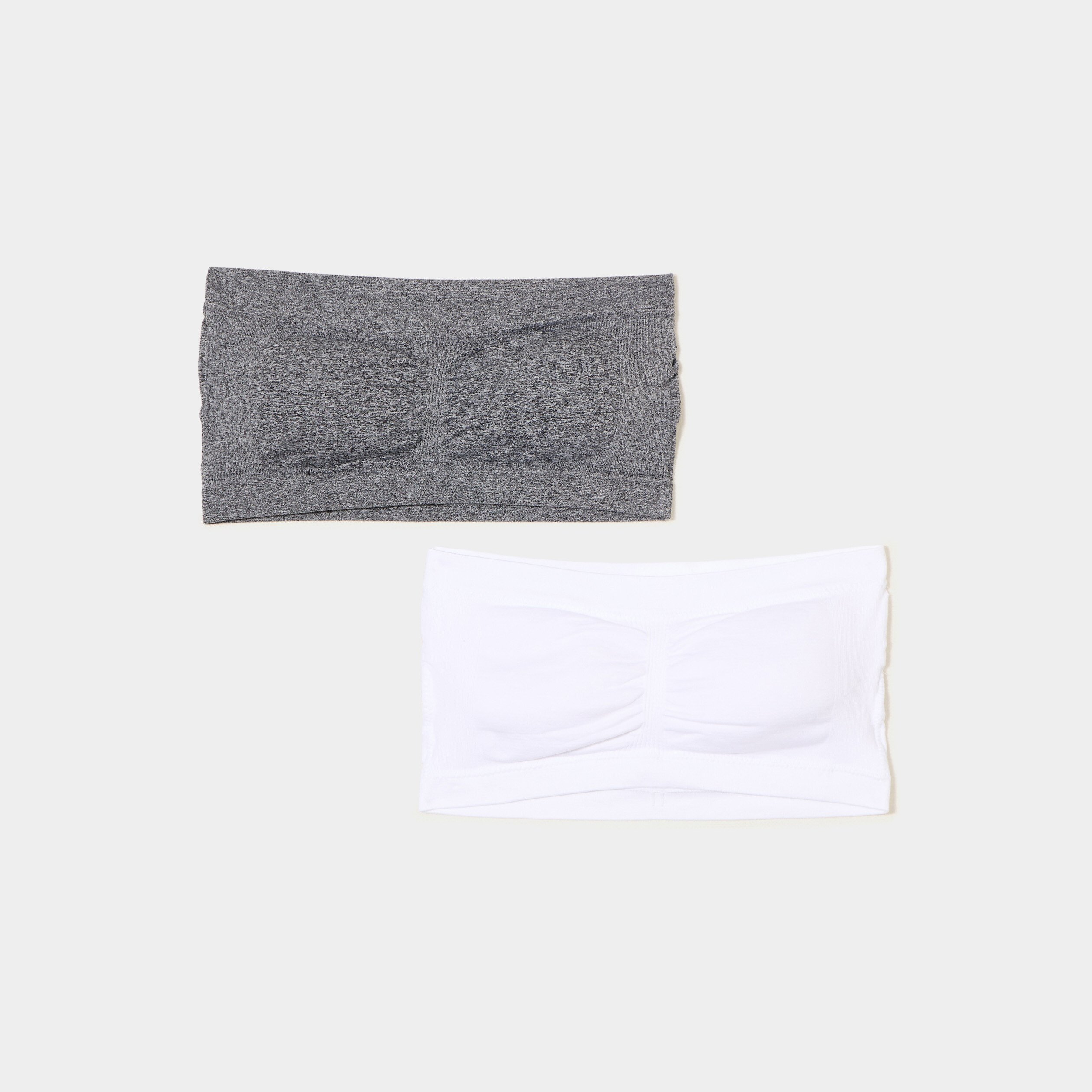 lot 2 bandeaux paddes gris fonce femme Lot 2 bandeaux paddés gris foncé femme