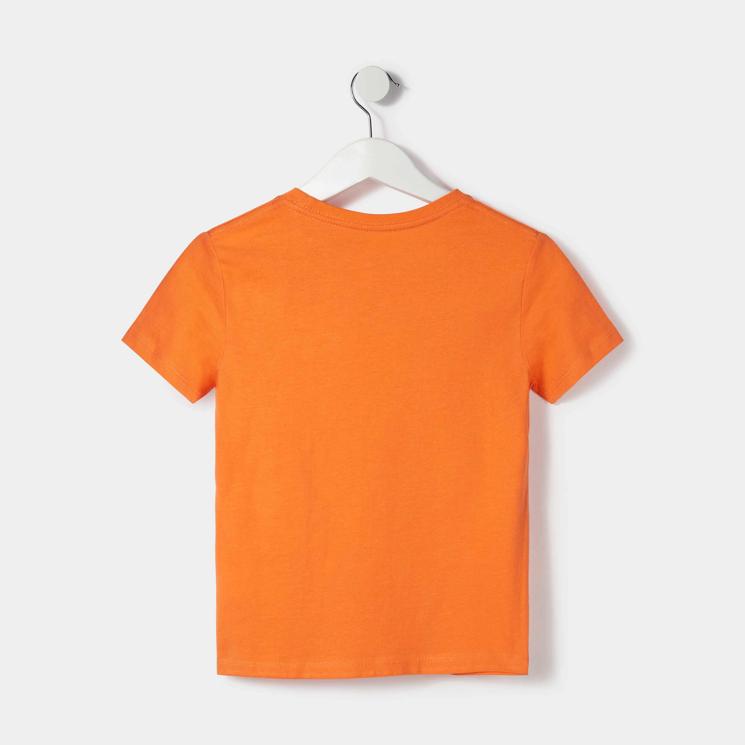 T-shirt en coton manches courtes orange gar&ccedil;on