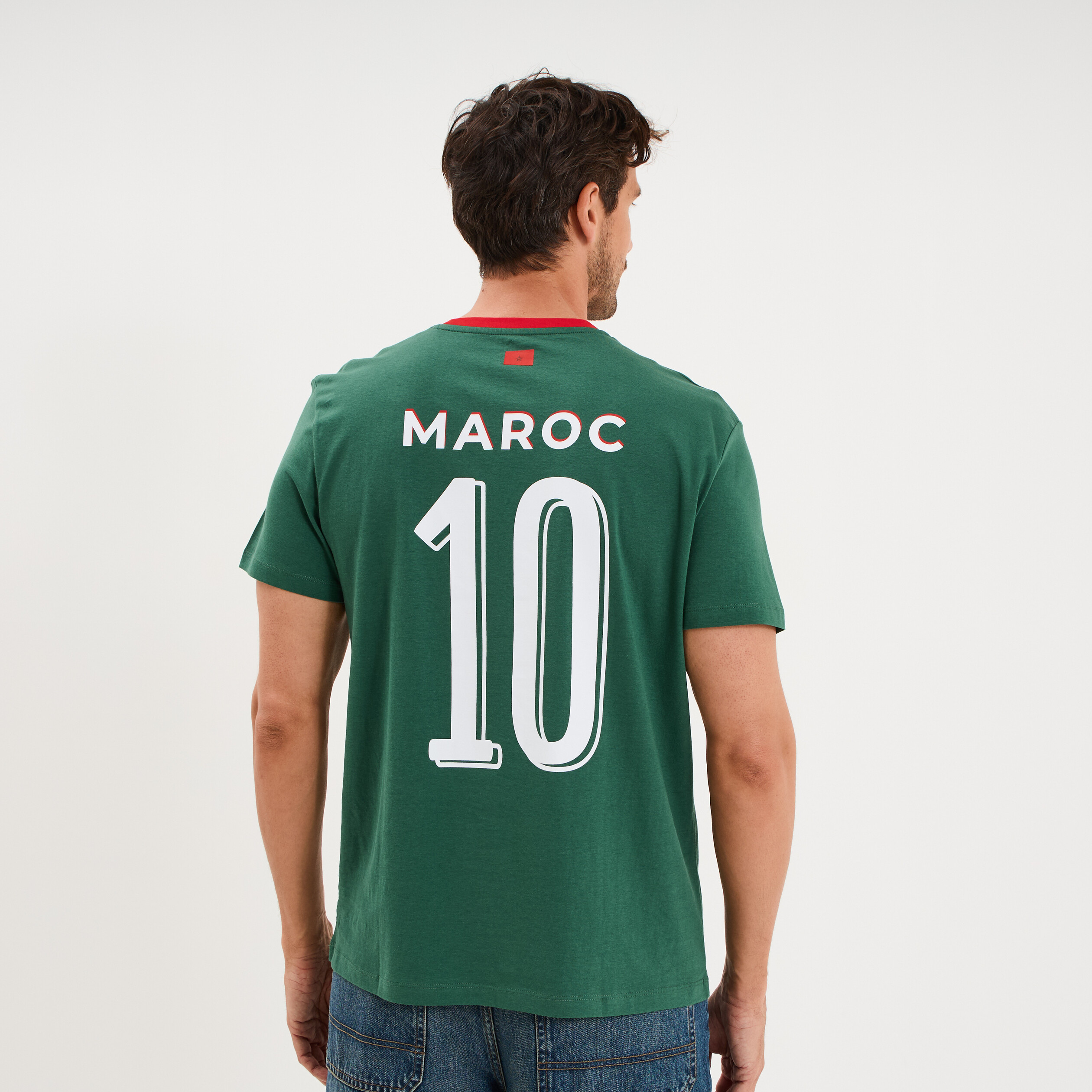 T-shirt maillot de football Maroc vert mixte
