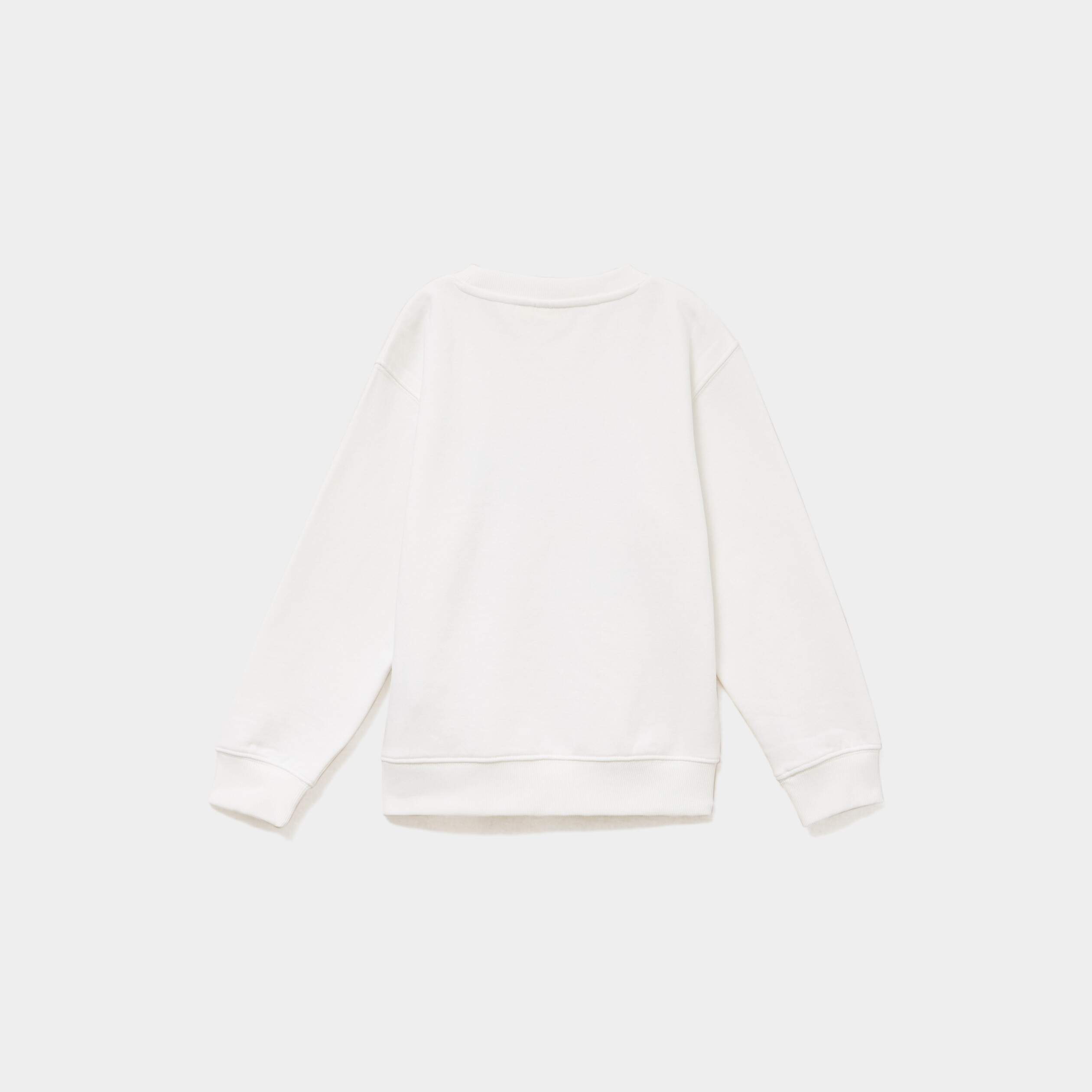 Sweat col rond manches longues Stitch blanc fille