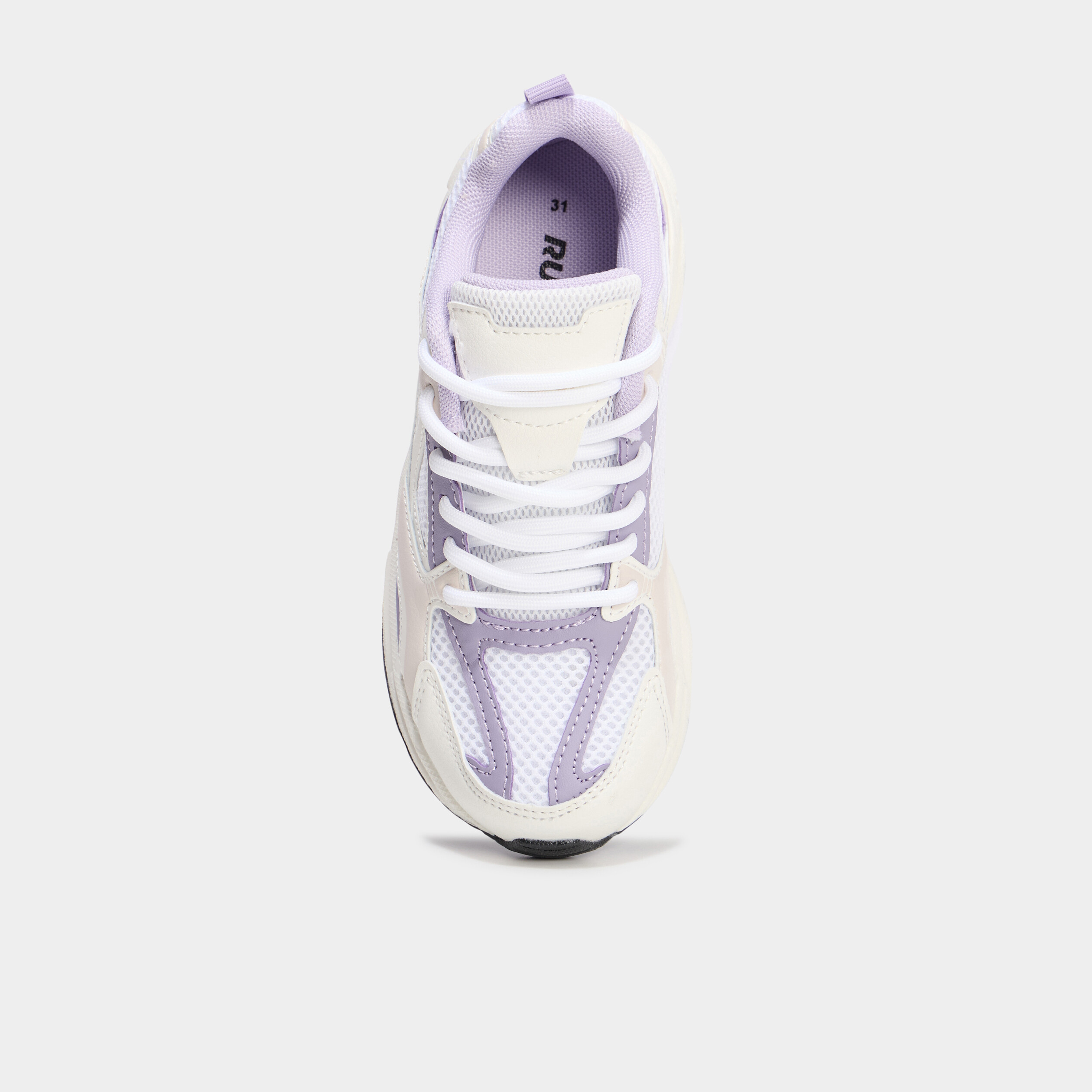 Baskets running m&eacute;moire de forme confort blanc fille