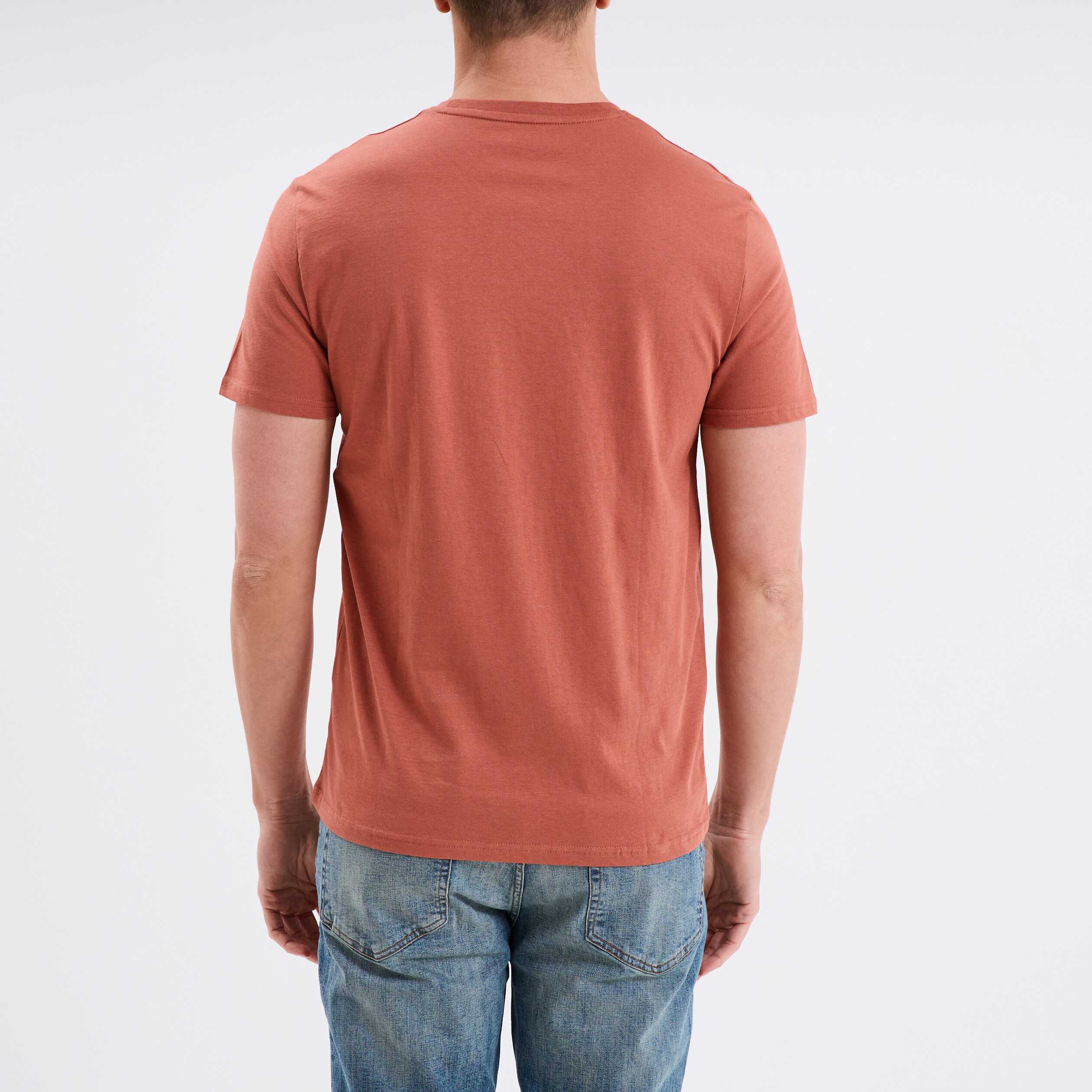 t shirt manches courtes coton vieux rose homme T-shirt manches courtes coton vieux rose homme
