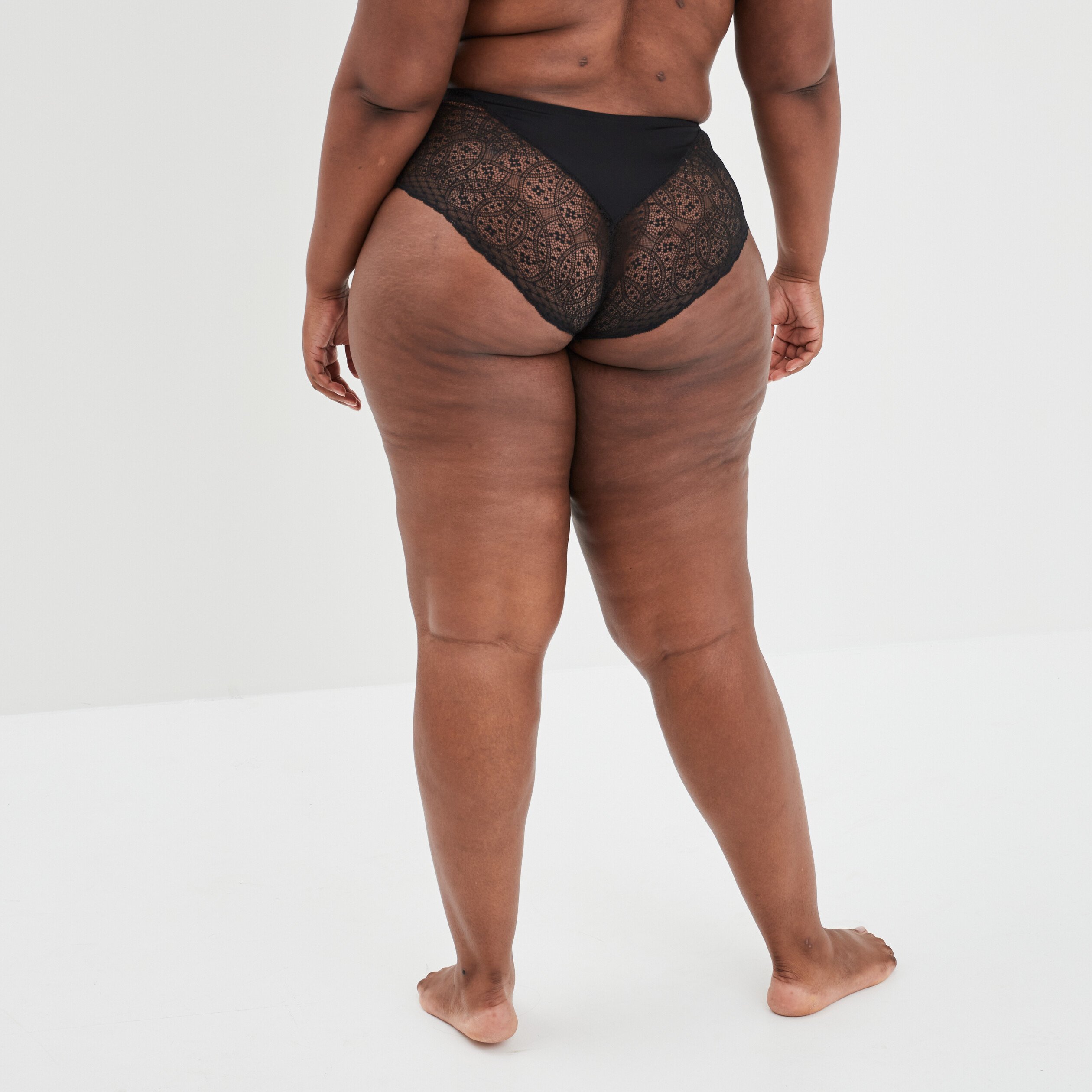 Culotte taille haute noir Betty Delight grande taille Nylon dreams