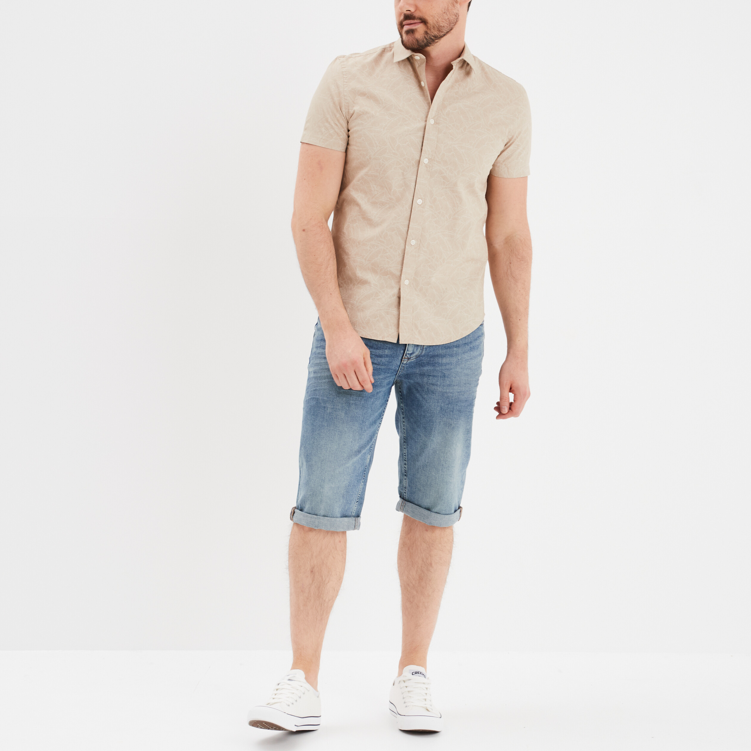 Henry Terre Chemise De Nuit Homme à Manches Courtes - Col Rond Avec Poche - Tailles M à 3XL