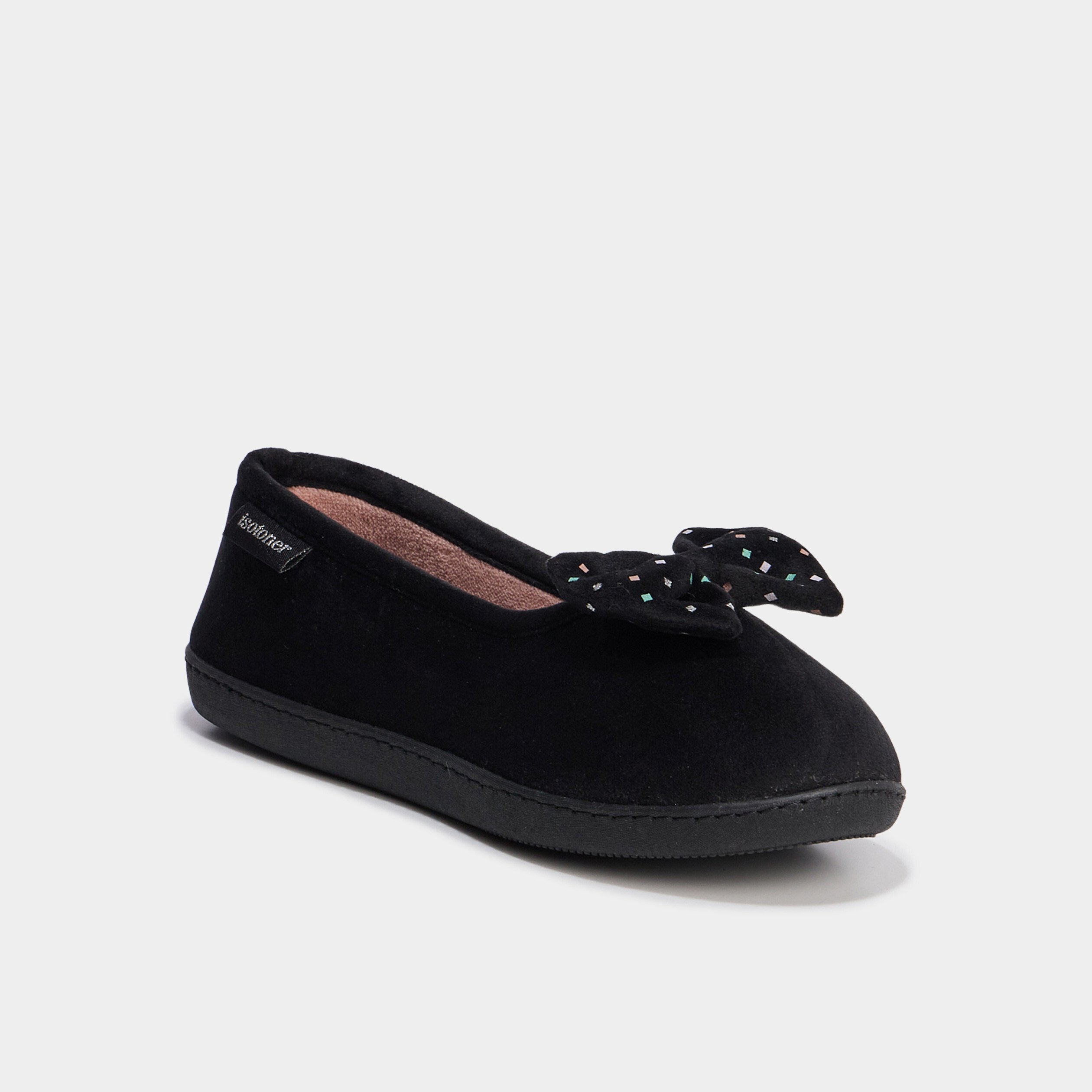 chaussons ballerines isotoner vert anis femme Chaussons ballerines Isotoner vert anis femme