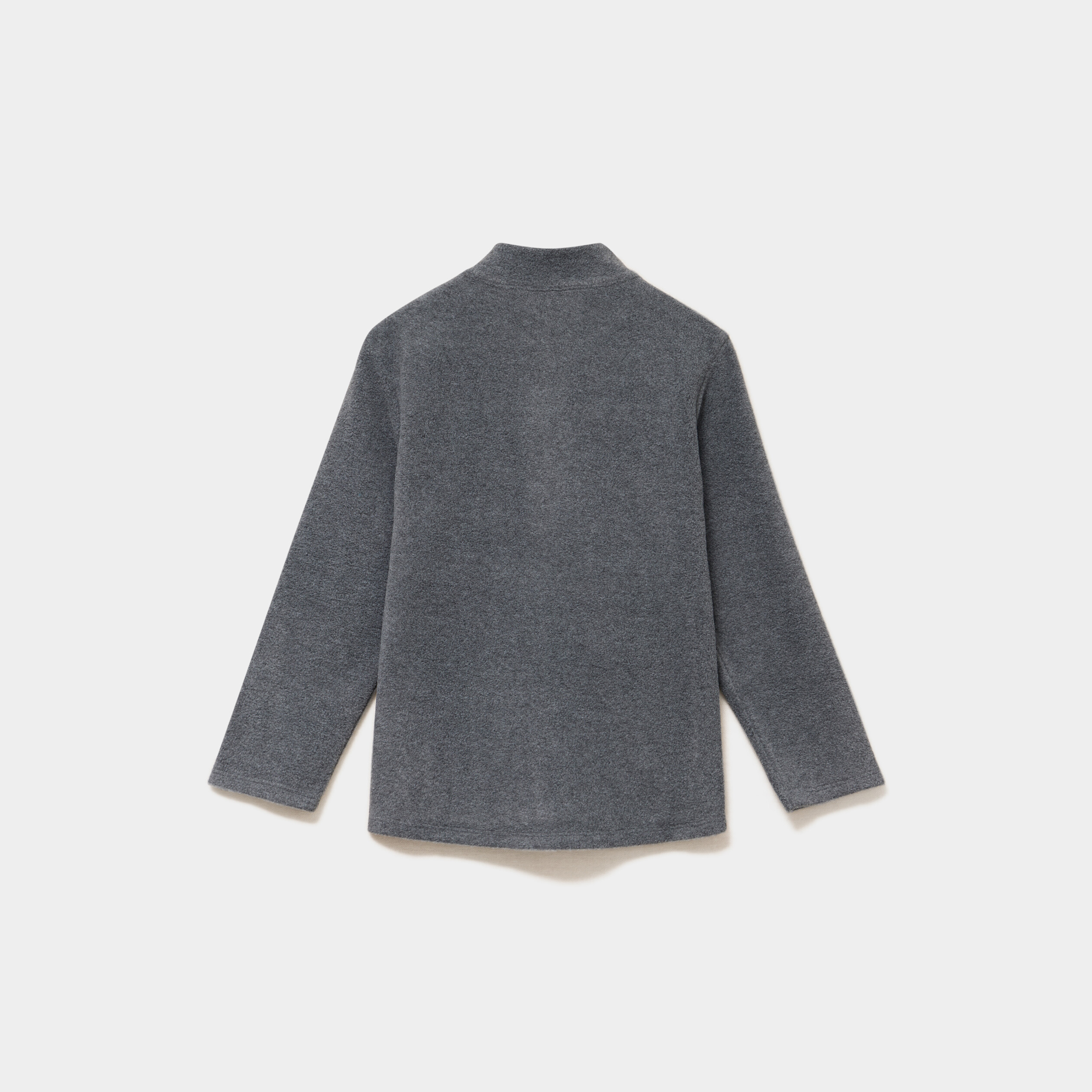 Gilet polaire zipp&eacute; manches longues gris argent mixte