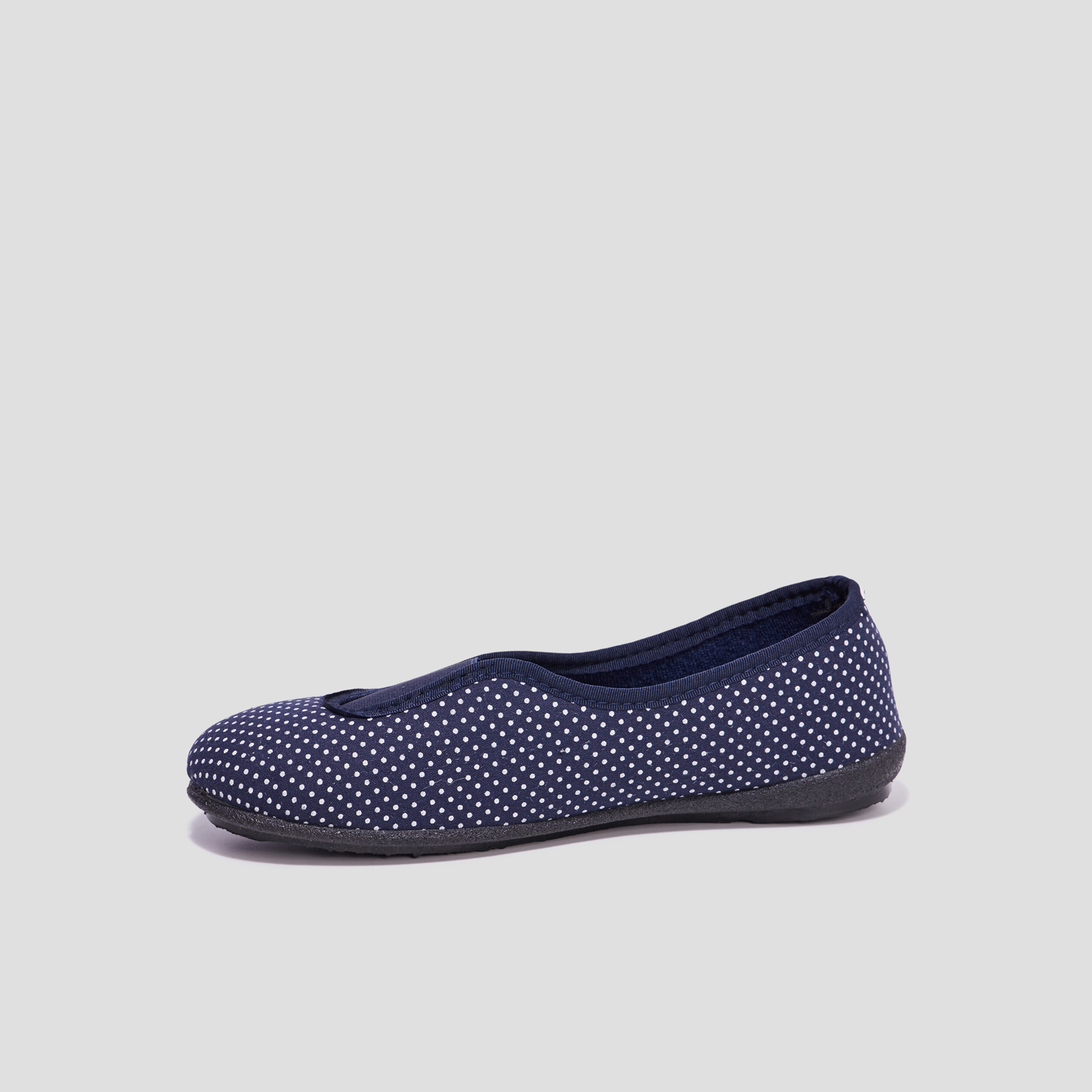 Chaussons ballerines bleu femme