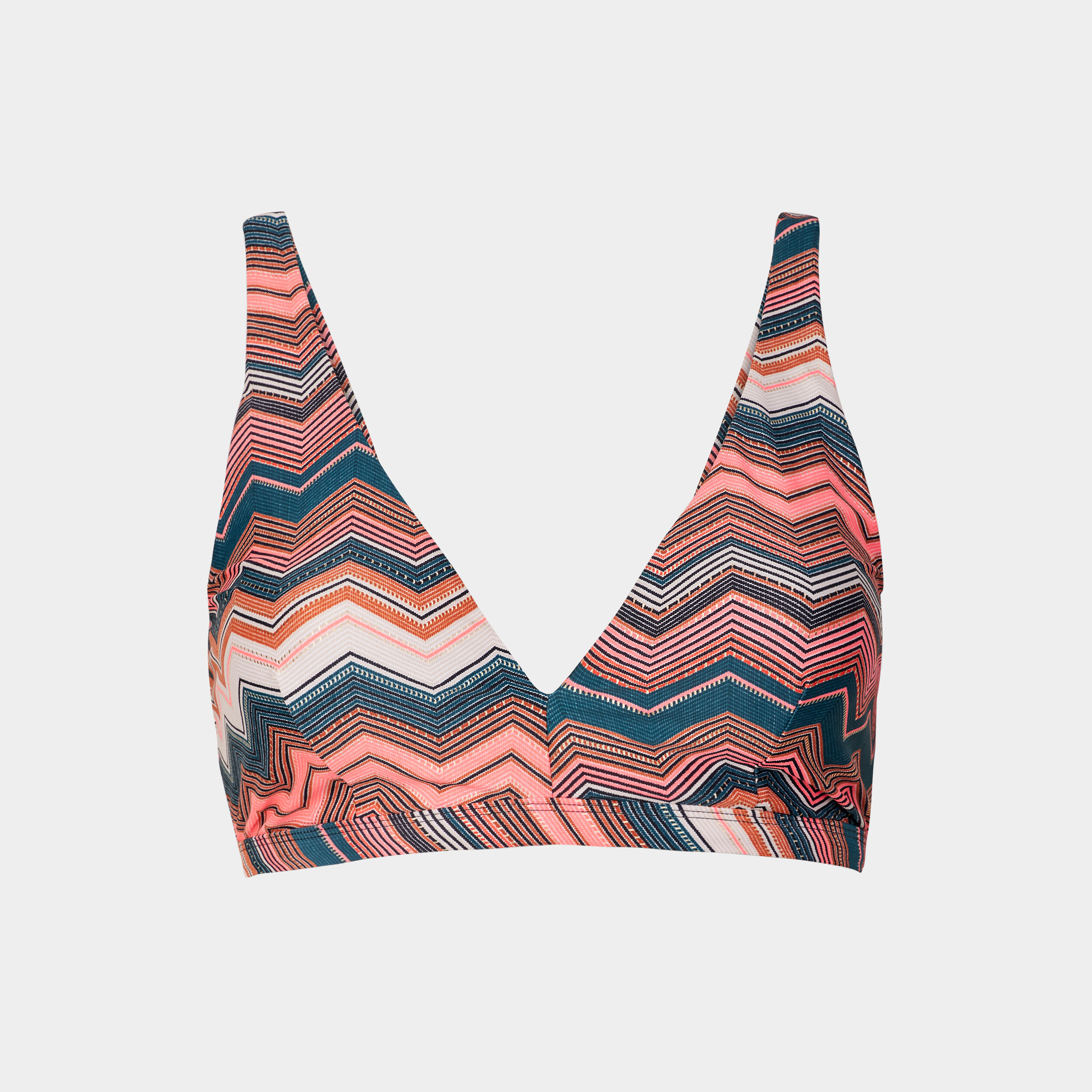 Haut de maillot de bain triangle bleu p&eacute;trole femme grande taille