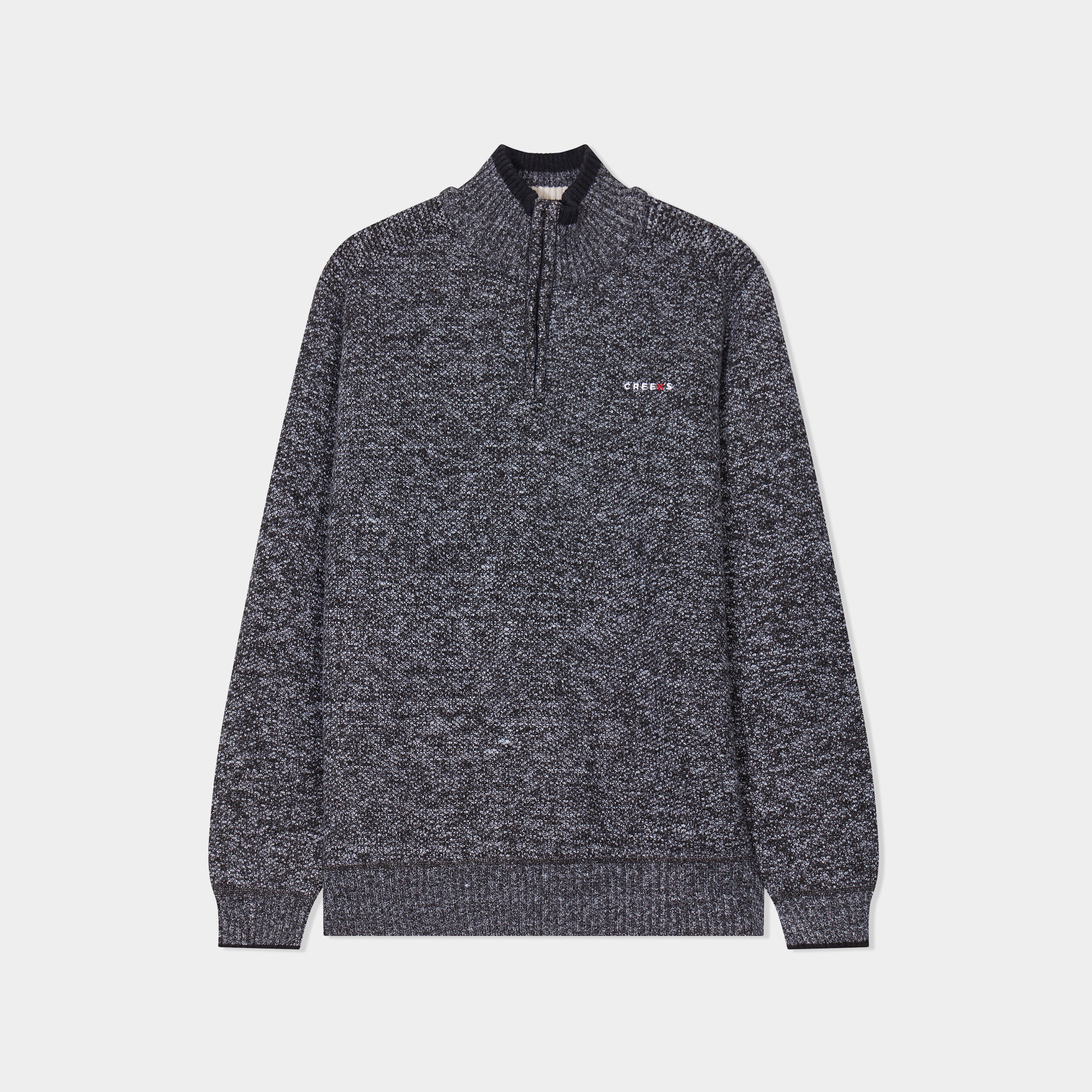 pull camionneur zippe droit creeks gris fonce homme Pull camionneur zippé droit Creeks gris foncé homme