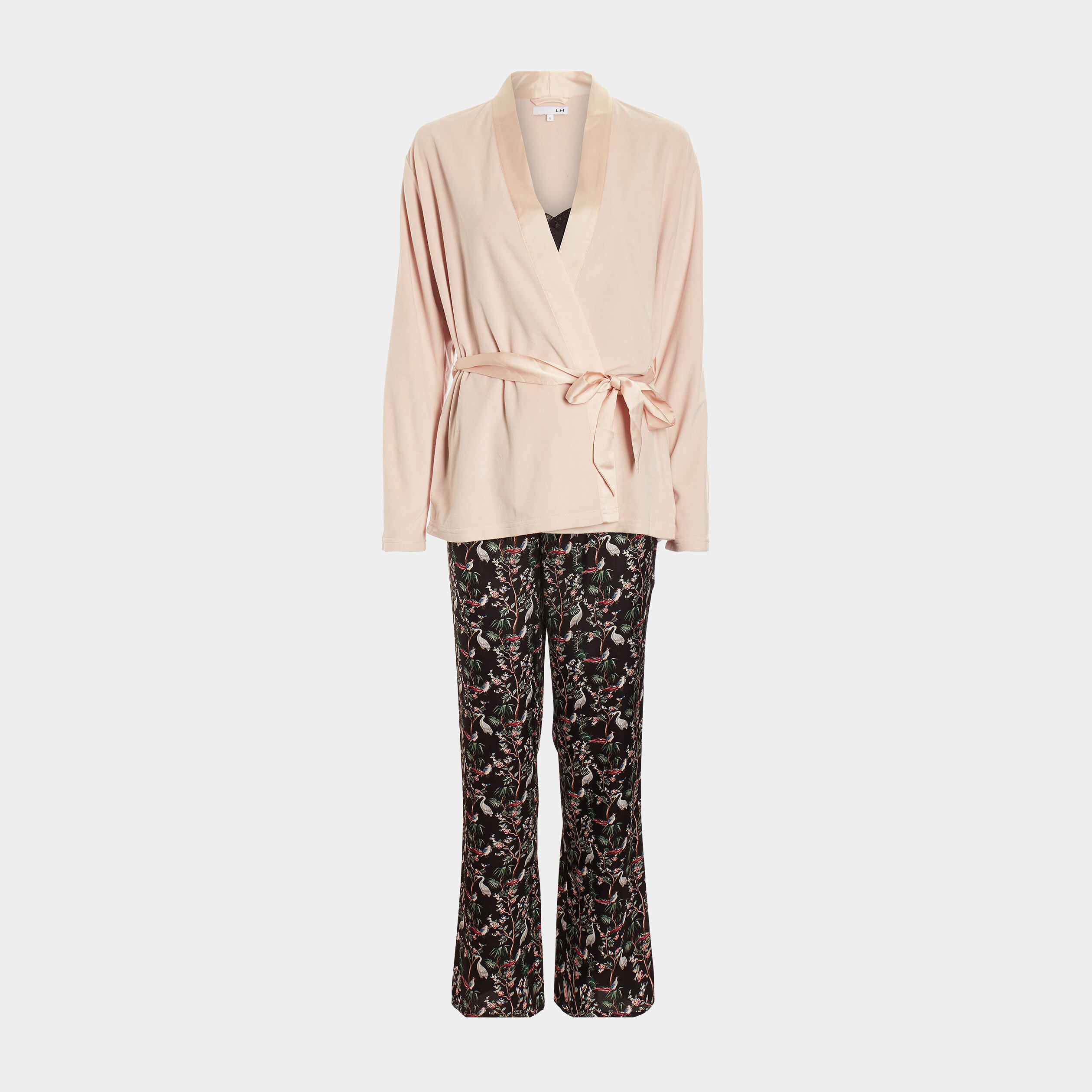 Ensemble pyjama femme 3 pièces vêtements de nuit vêtements de nuit manches  courtes doux vêtements de salon été