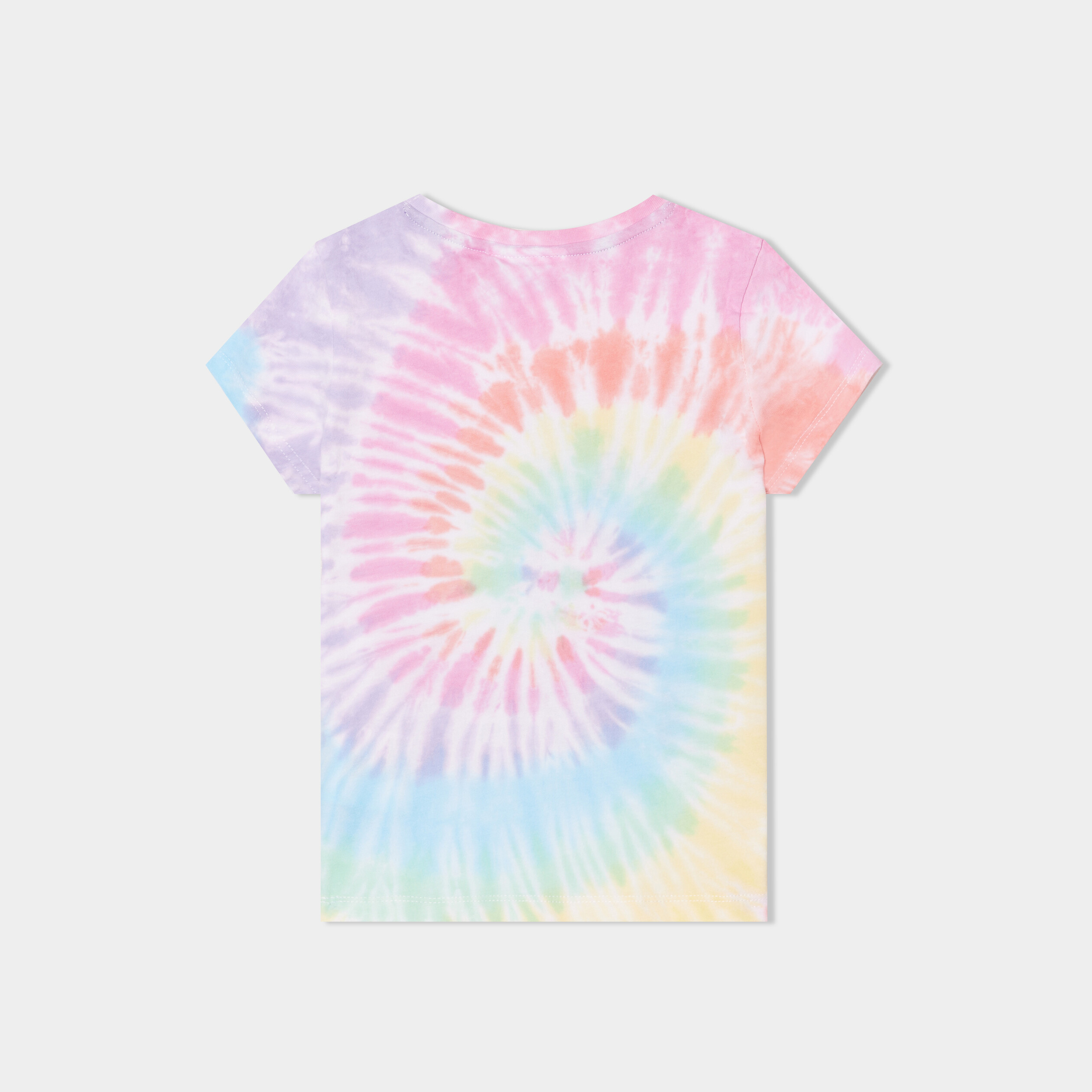 t shirt col rond manches courtes stitch multicolore fille T-shirt col rond manches courtes Stitch multicolore fille