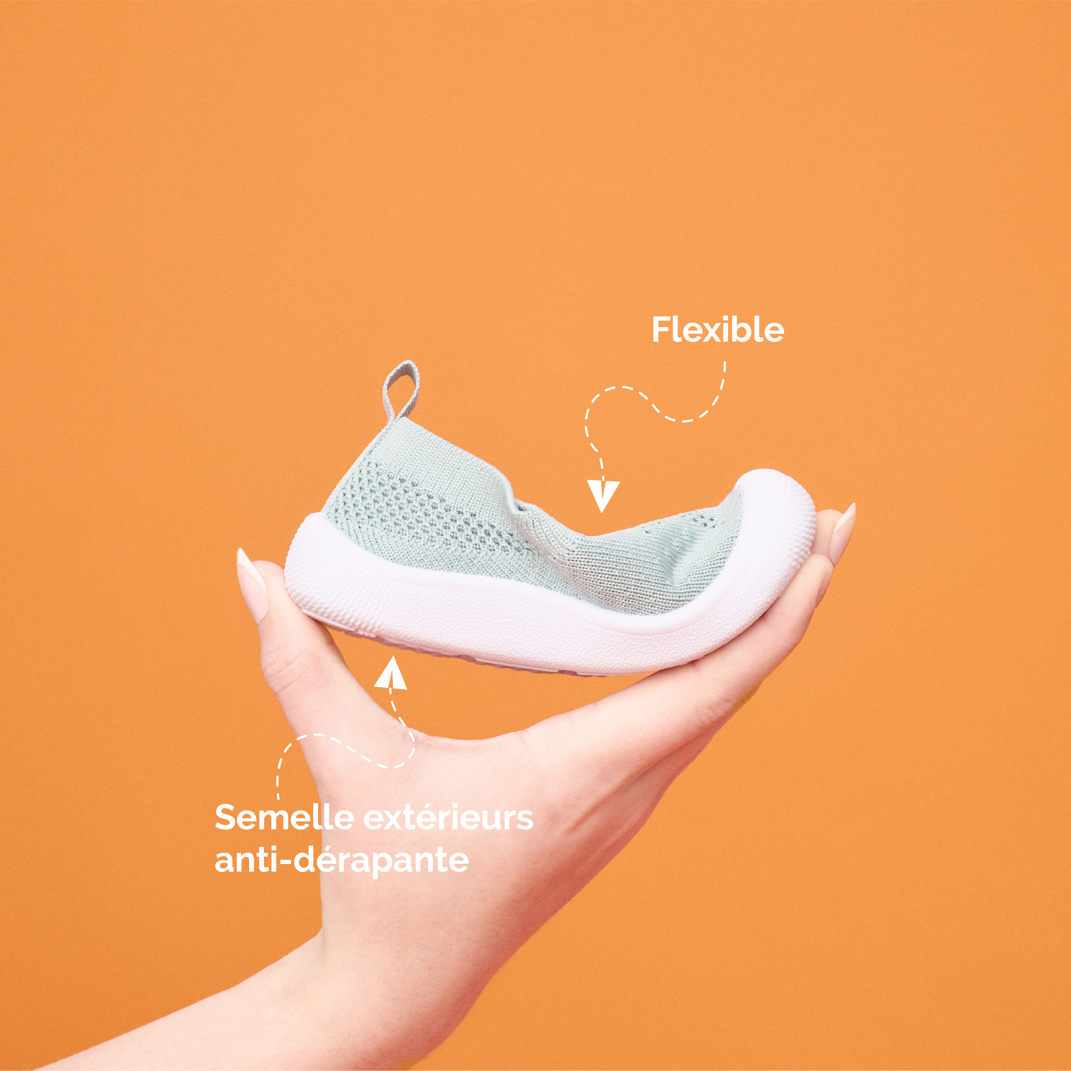 Baskets bout renforc&eacute; &agrave; semelle souple vert olive b&eacute;b&eacute; gar&ccedil;on
