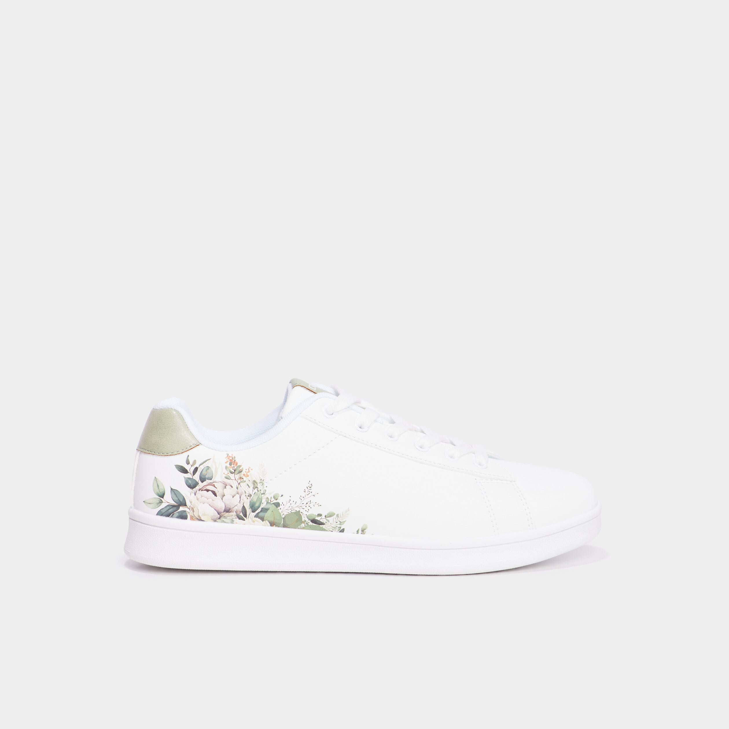 Baskets &agrave; lacets vert clair femme