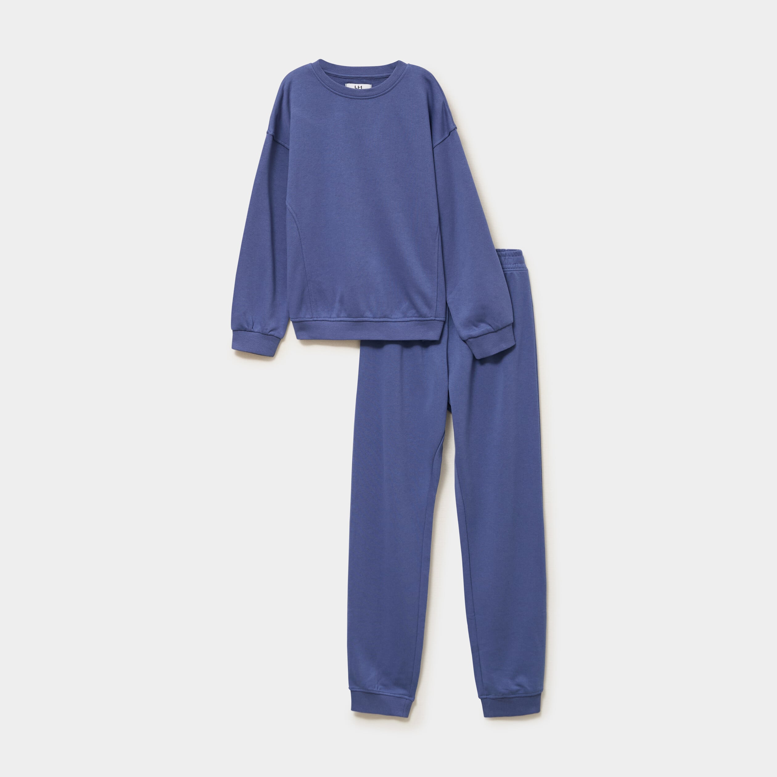 Ensemble de jogging sweat et pantalon bleu gris fille