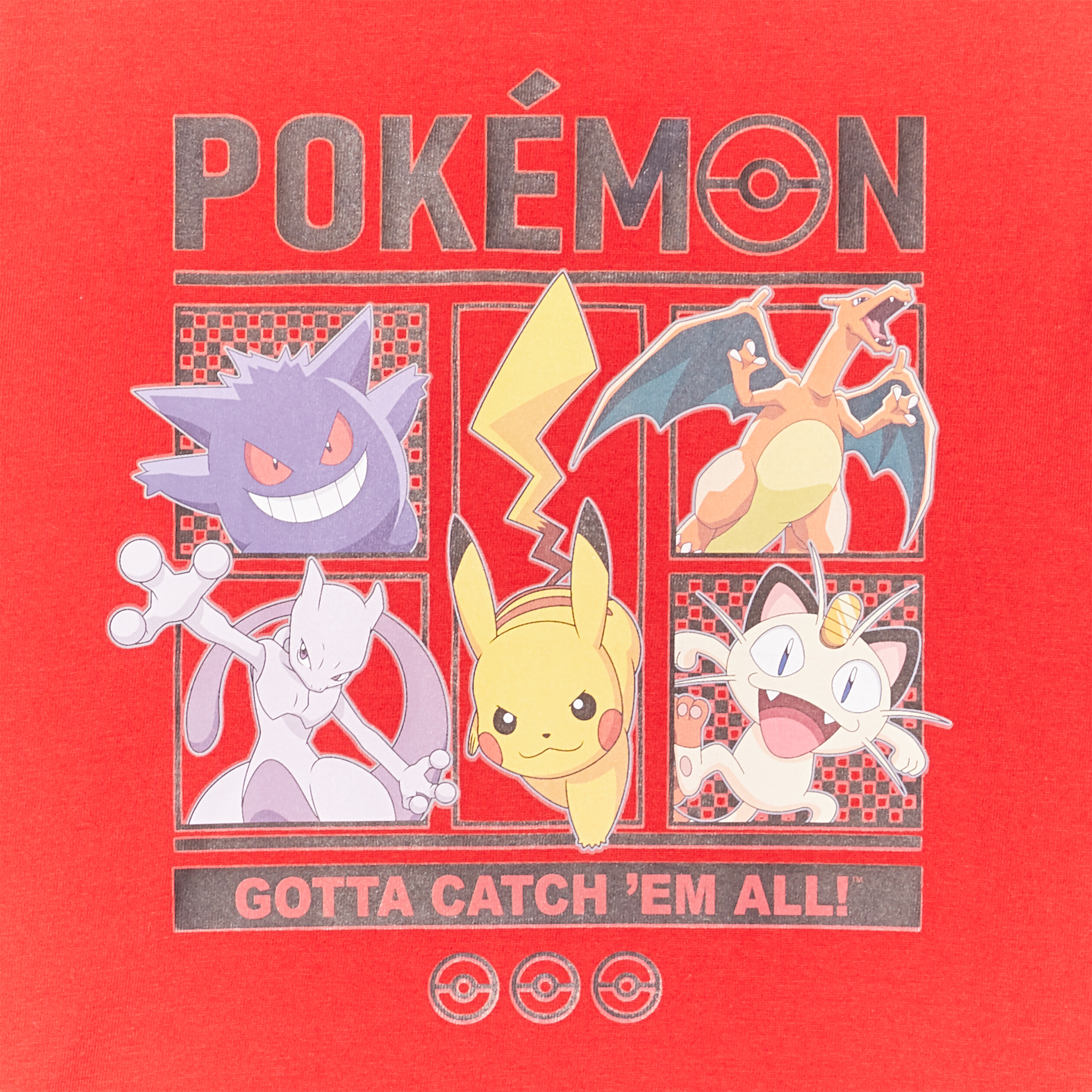 t shirt manches longues coton pokemon rouge garcon T-shirt manches longues coton Pokémon rouge garçon