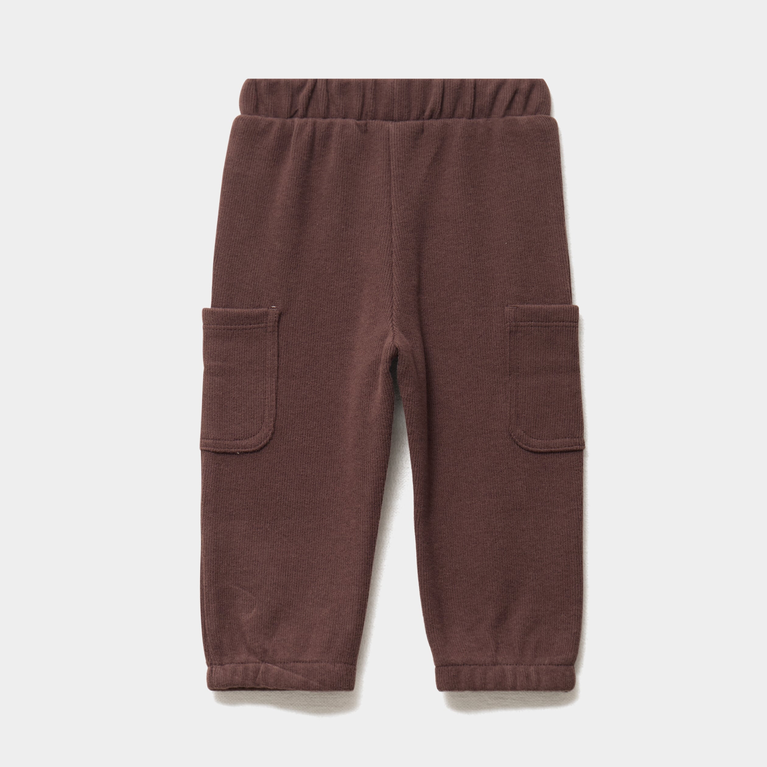 Pantalon maille 2 poches marron fonc&eacute; b&eacute;b&eacute; gar&ccedil;on