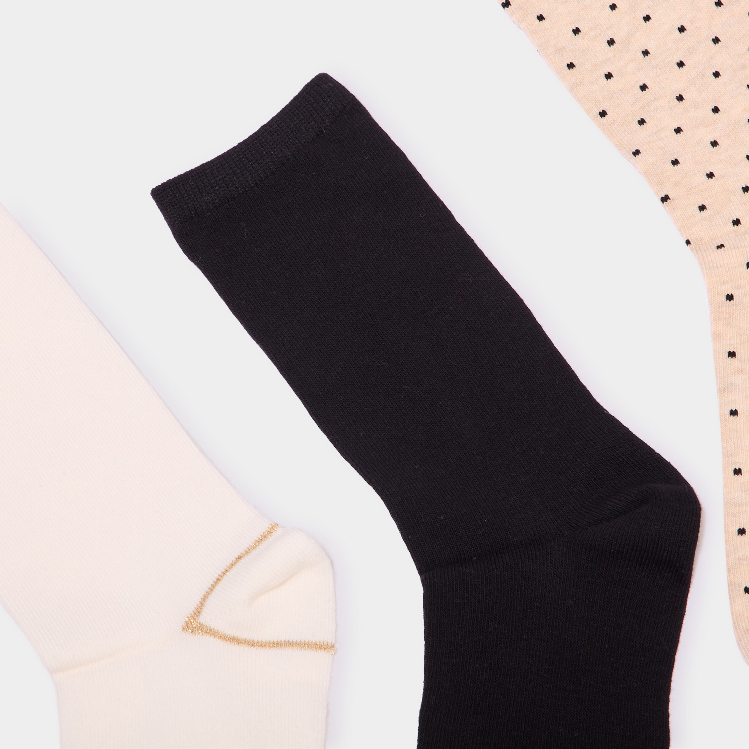 Lot 5 paires chaussettes multicolore femme