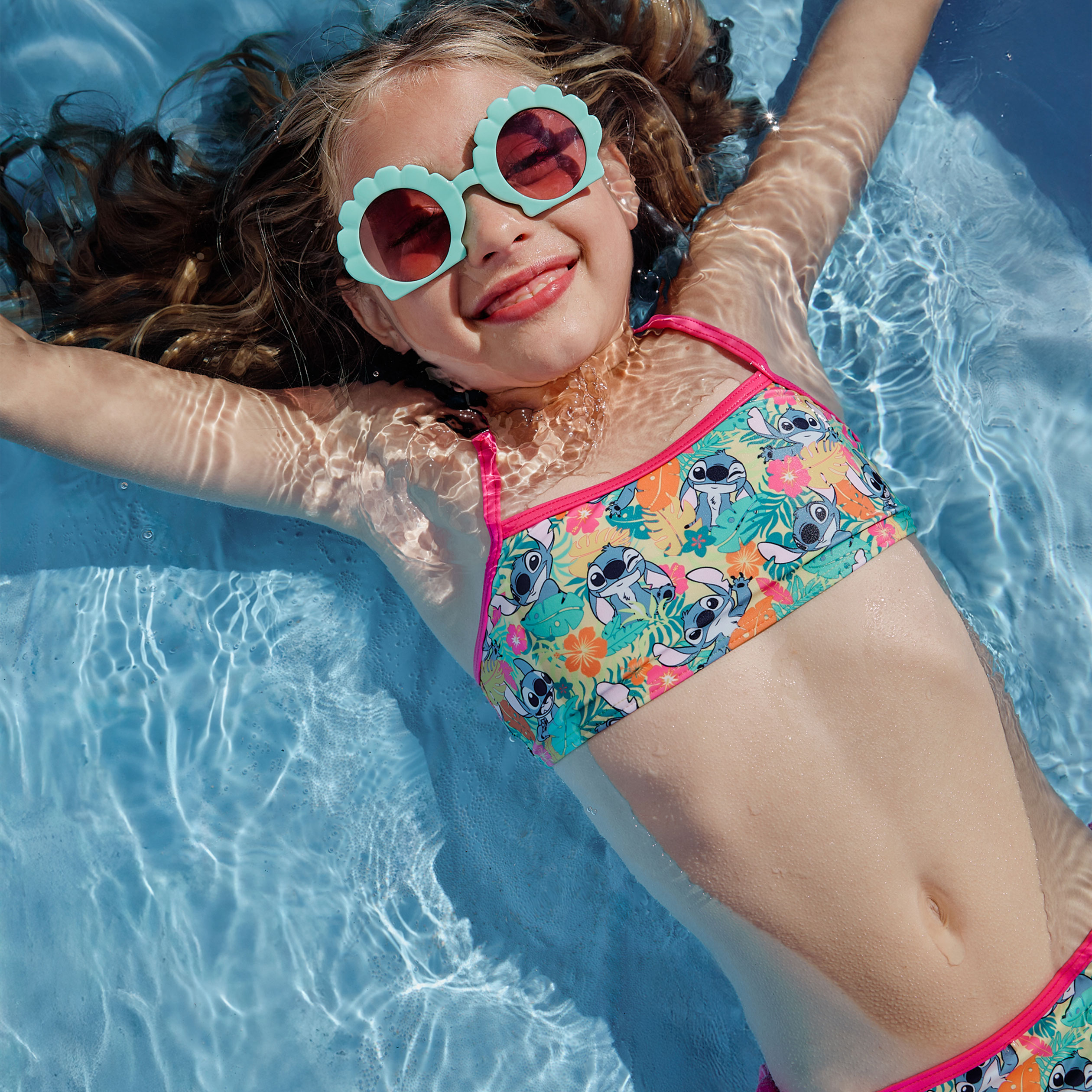 maillot de bain 2 pieces stitch multicolore fille Maillot de bain 2 pièces Stitch multicolore fille