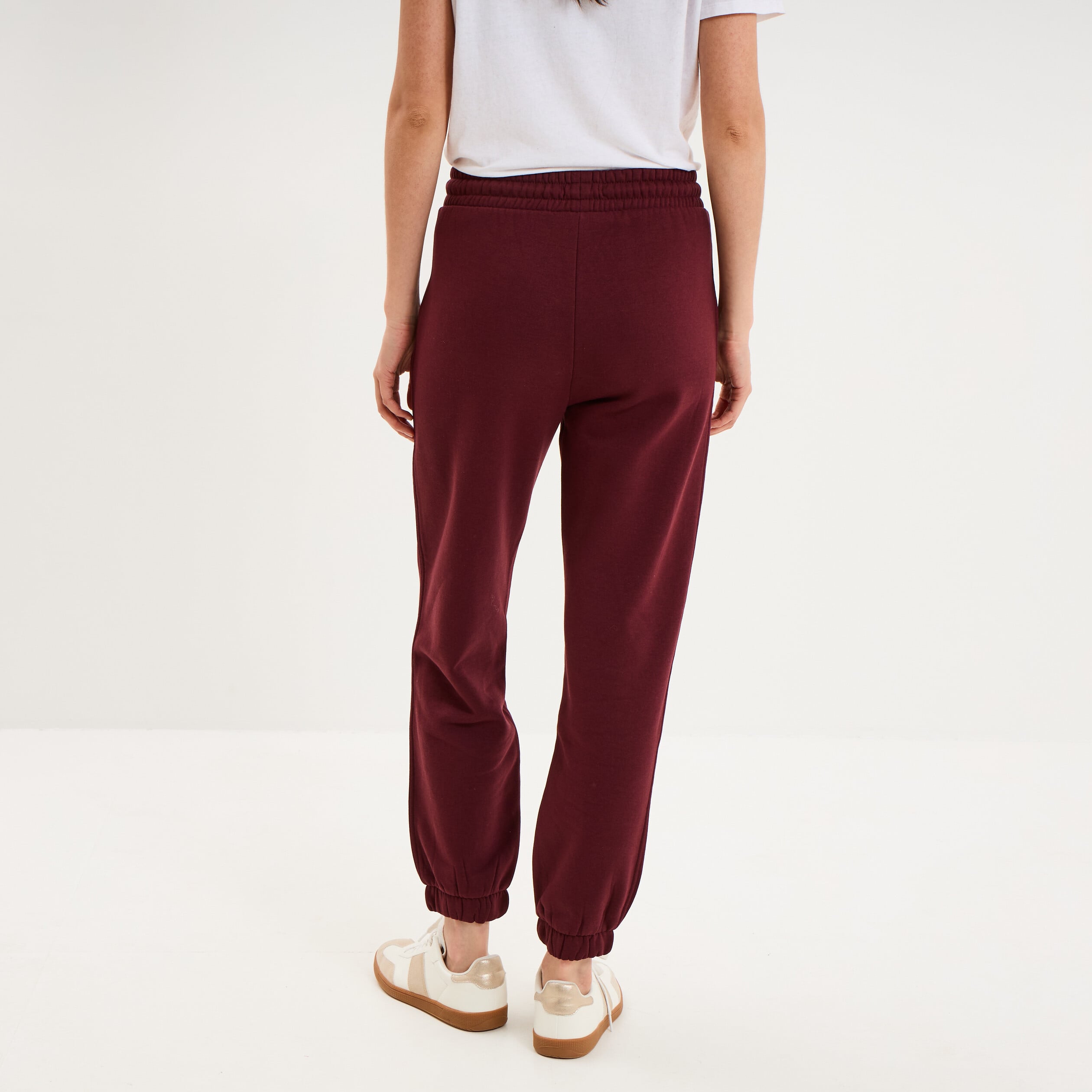 Pantalon de jogging molletonn&eacute; violet fonc&eacute; femme
