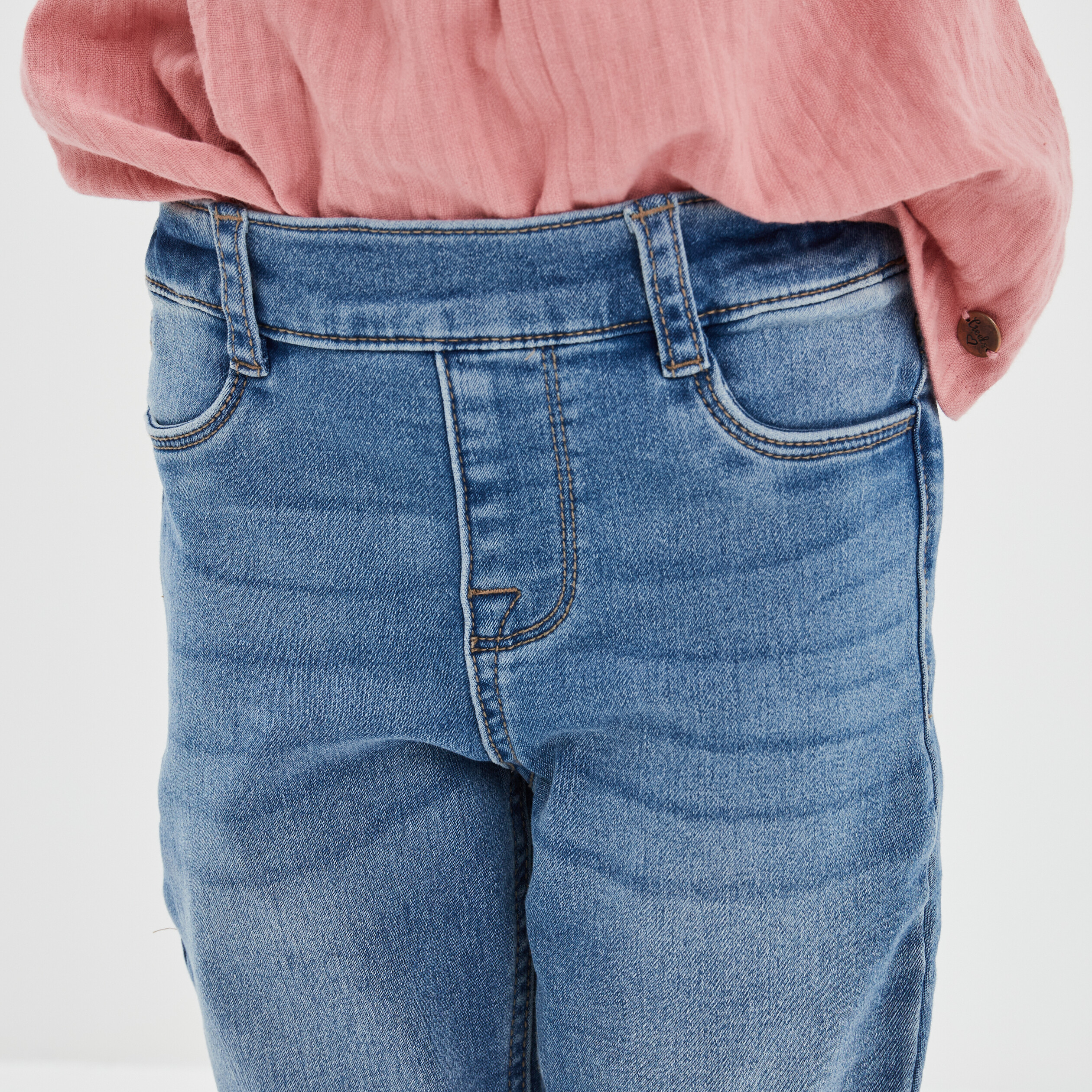 jegging taille elastiquee denim stone fille Jegging taille élastiquée denim stone fille