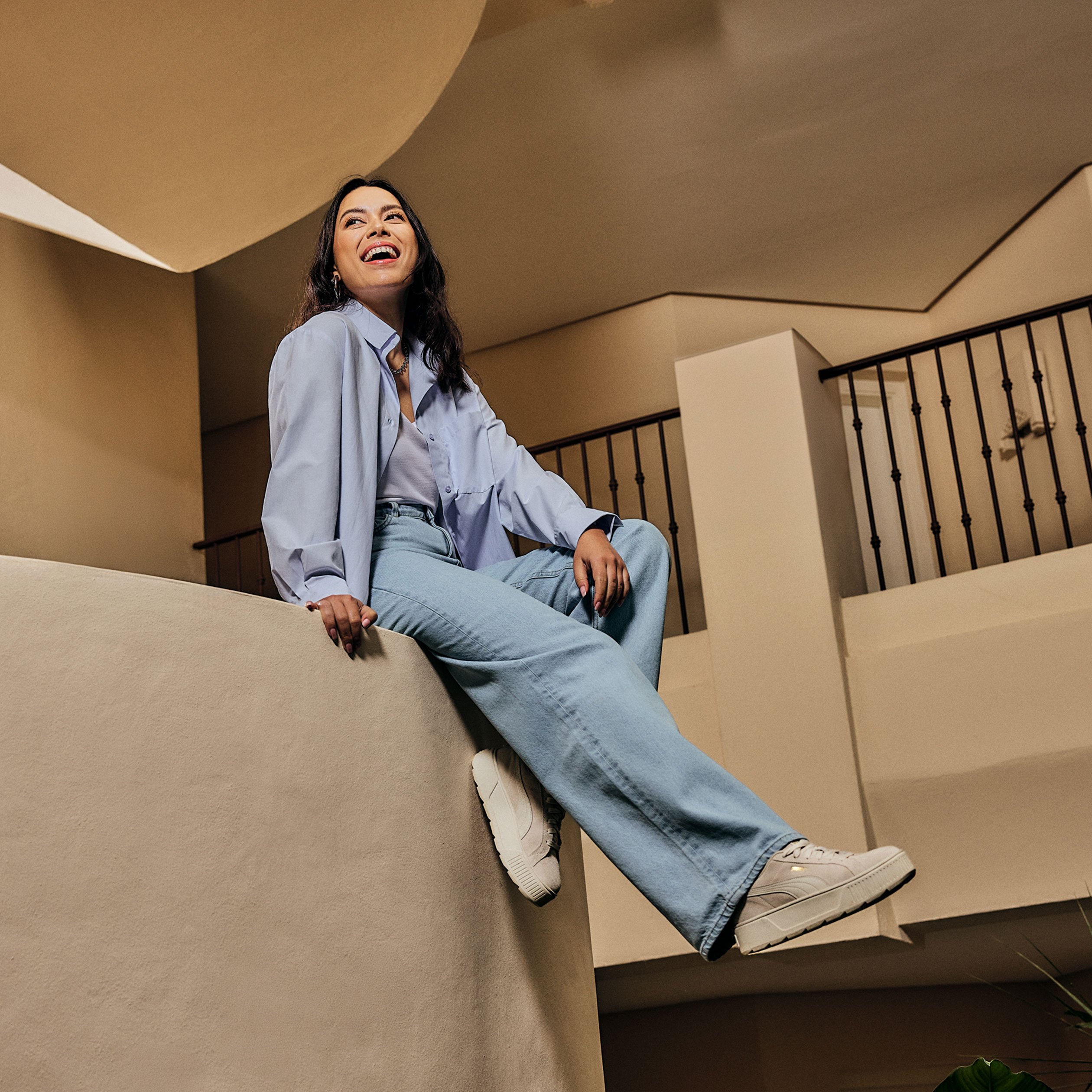 chemise oversize popeline de coton bleu ciel femme Chemise oversize popeline de coton bleu ciel femme