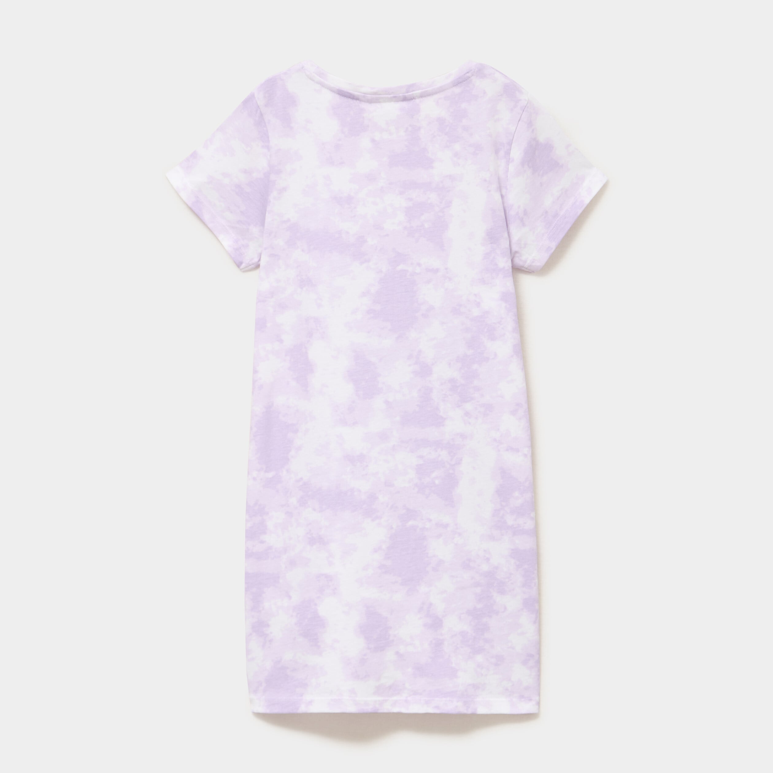 Chemise de nuit mi-longue coton Stitch parme fille